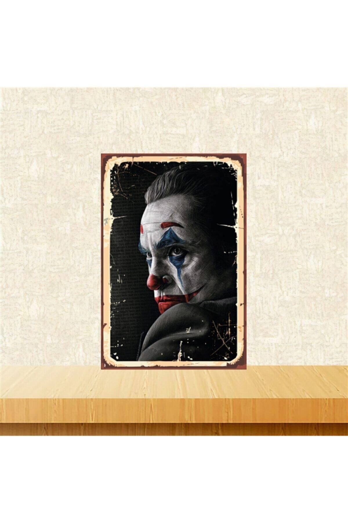 TAKIFİX Joker Joaquin Phoenix 20-30 Cm Retro Ahşap Tablo Tkfx5073