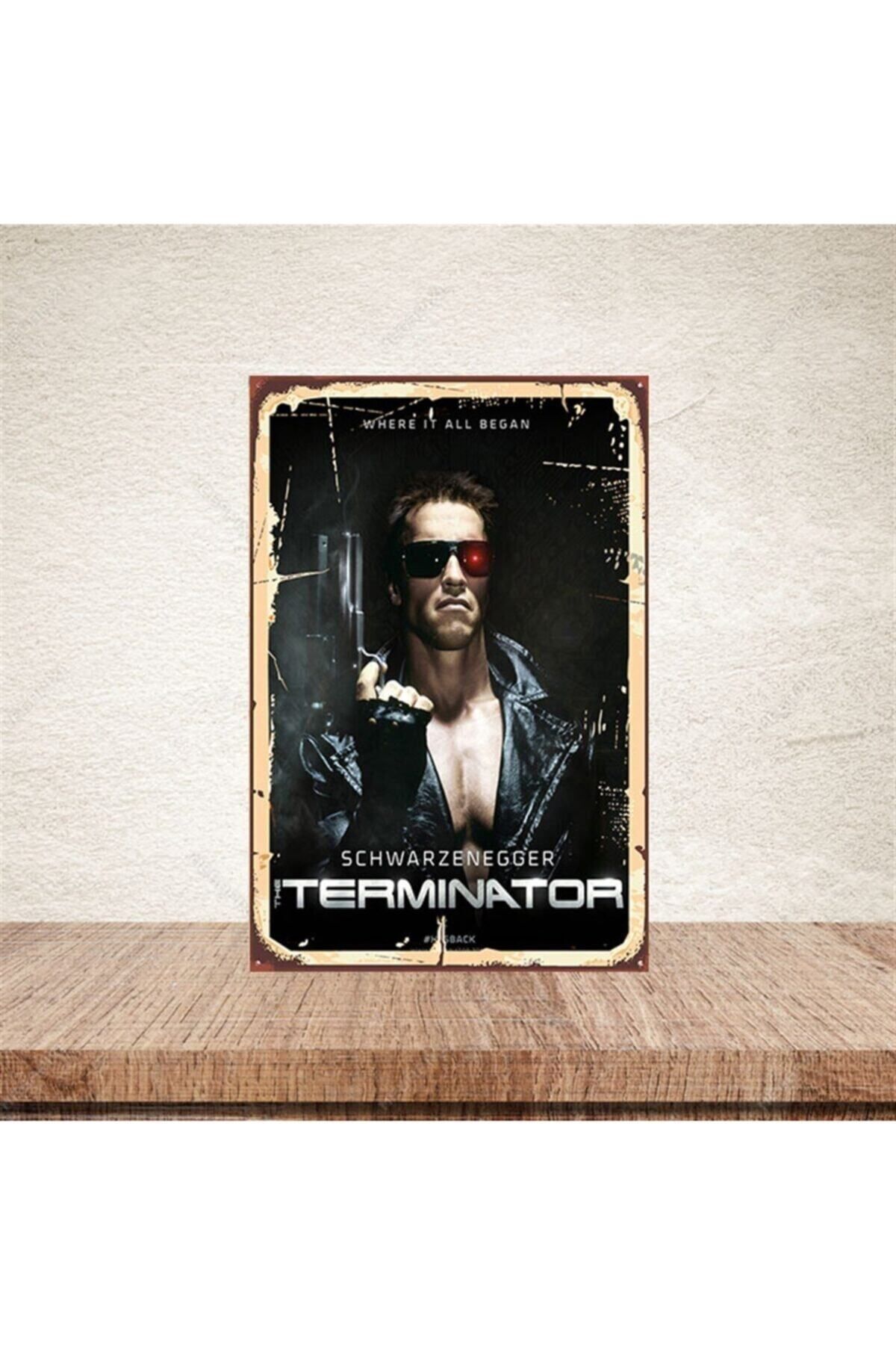 TAKIFİX Terminatör 20-30 Cm Retro Ahşap Poster