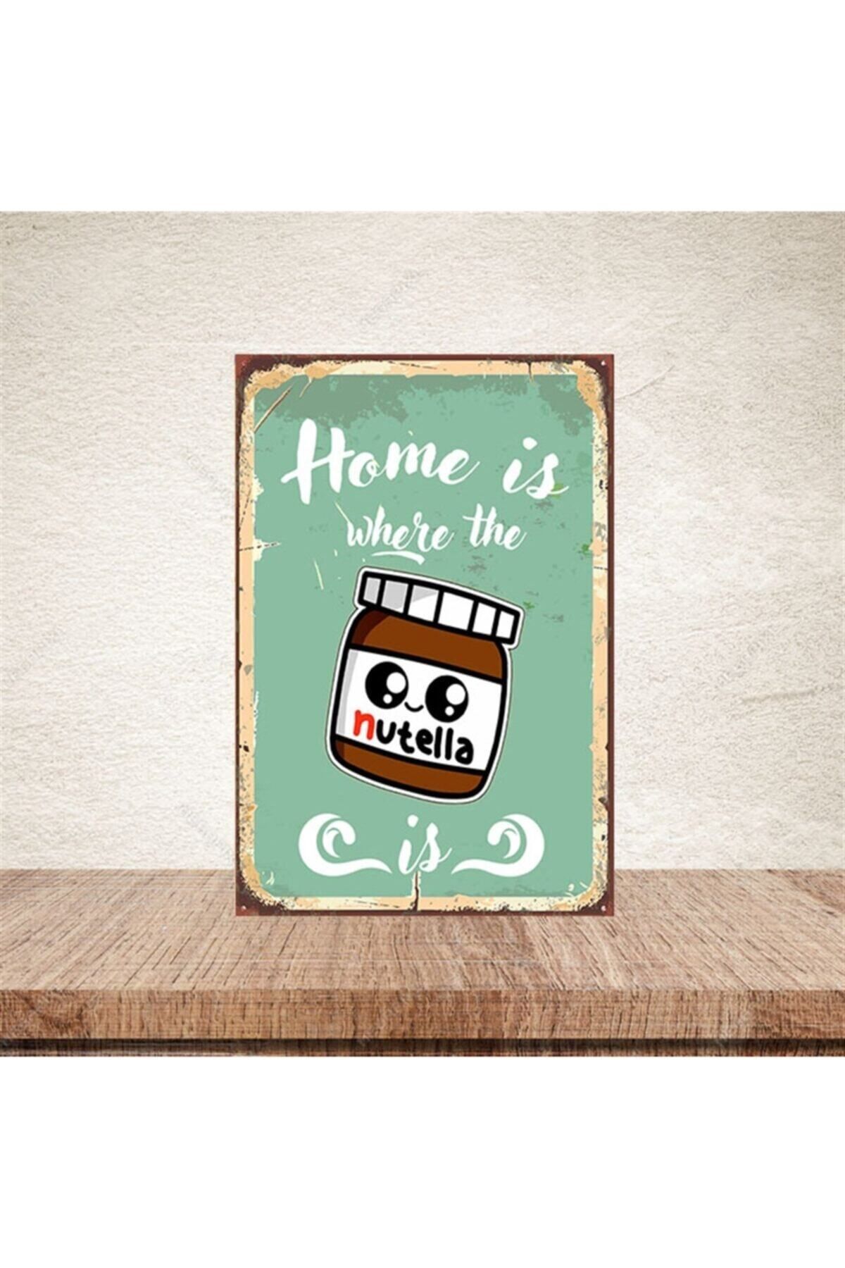 TAKIFİX Nutella 20-30 Cm Retro Ahşap Poster