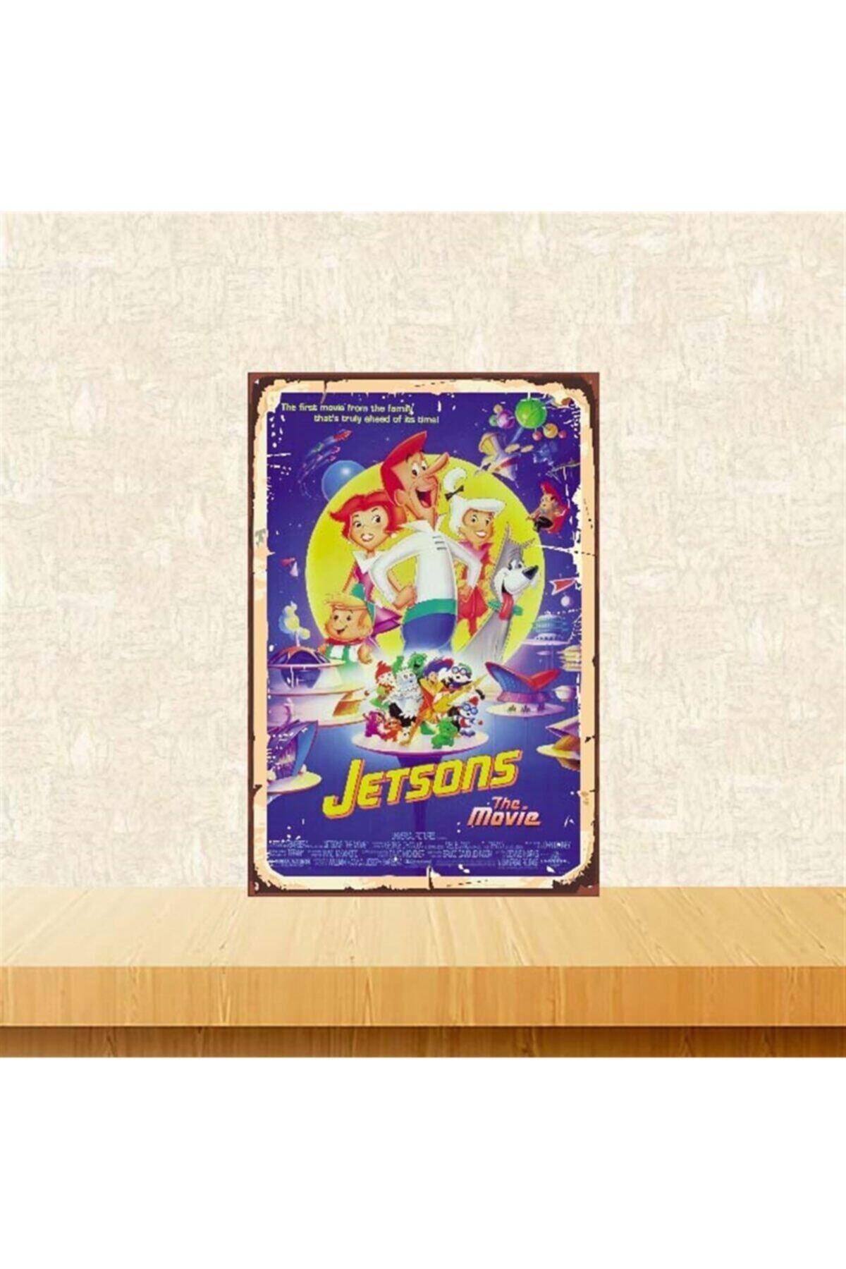 TAKIFİX Jetsons Tasarımlı 20-30 Cm Retro Ahşap Poster