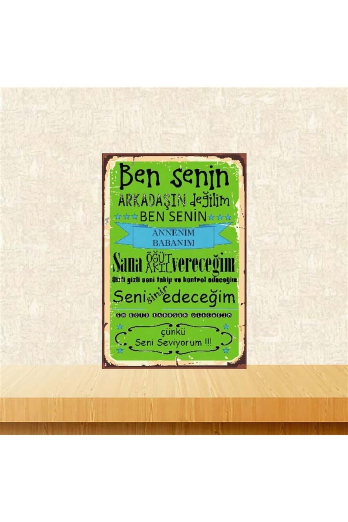 TAKIFİX Sana Öğüt Akıl Vereceğim Retro Ahşap Poster 20-30 cm