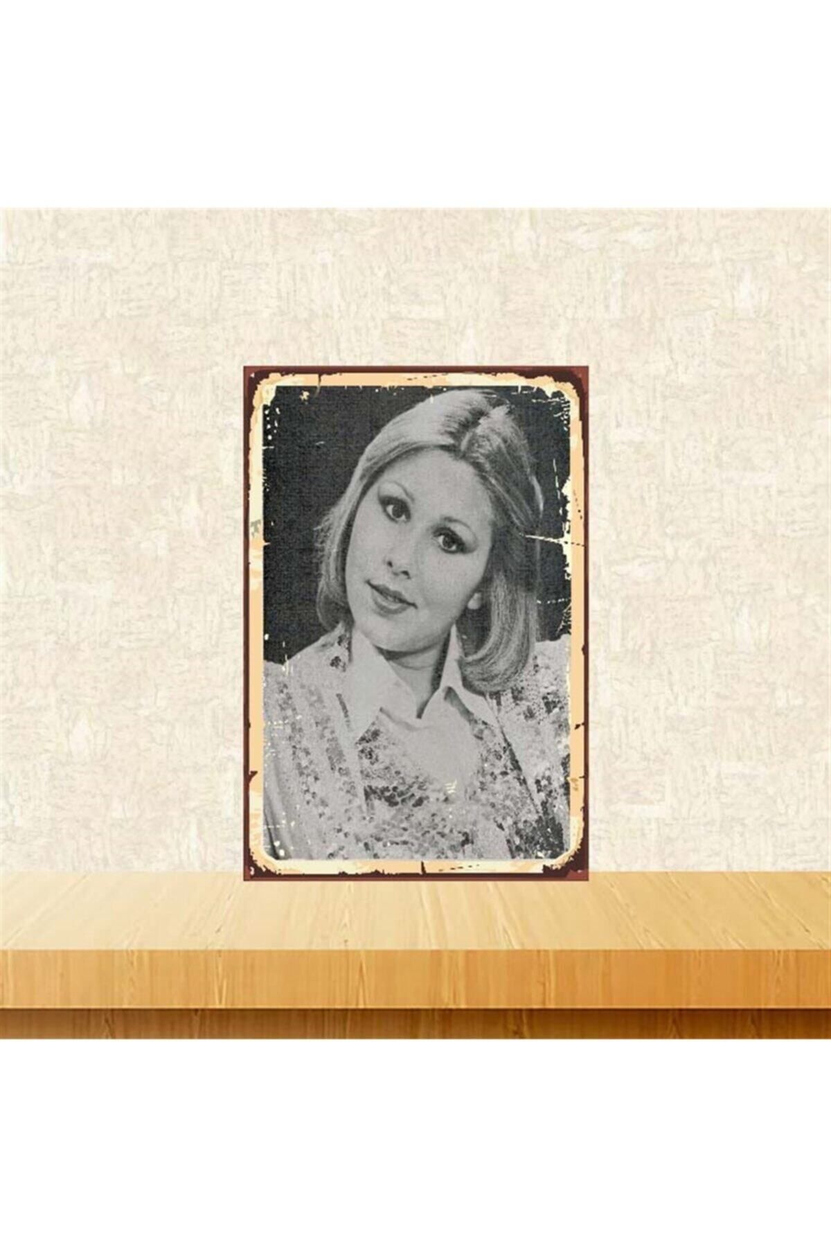 TAKIFİX Nilüfer 20-30 cm Retro Ahşap Poster Tkfx3860