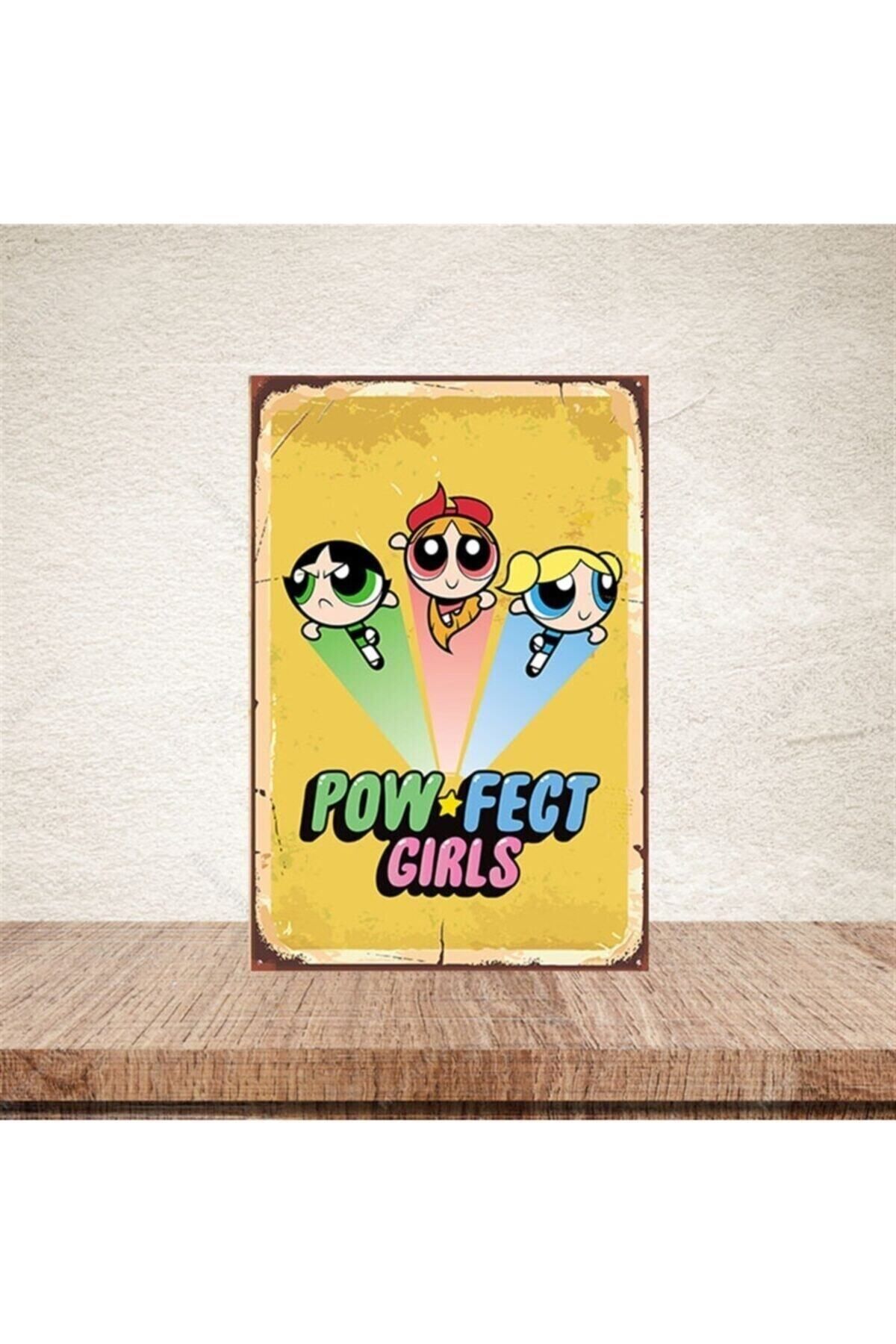 TAKIFİX Pow Fect Girls 20-30 Cm Retro Ahşap Poster
