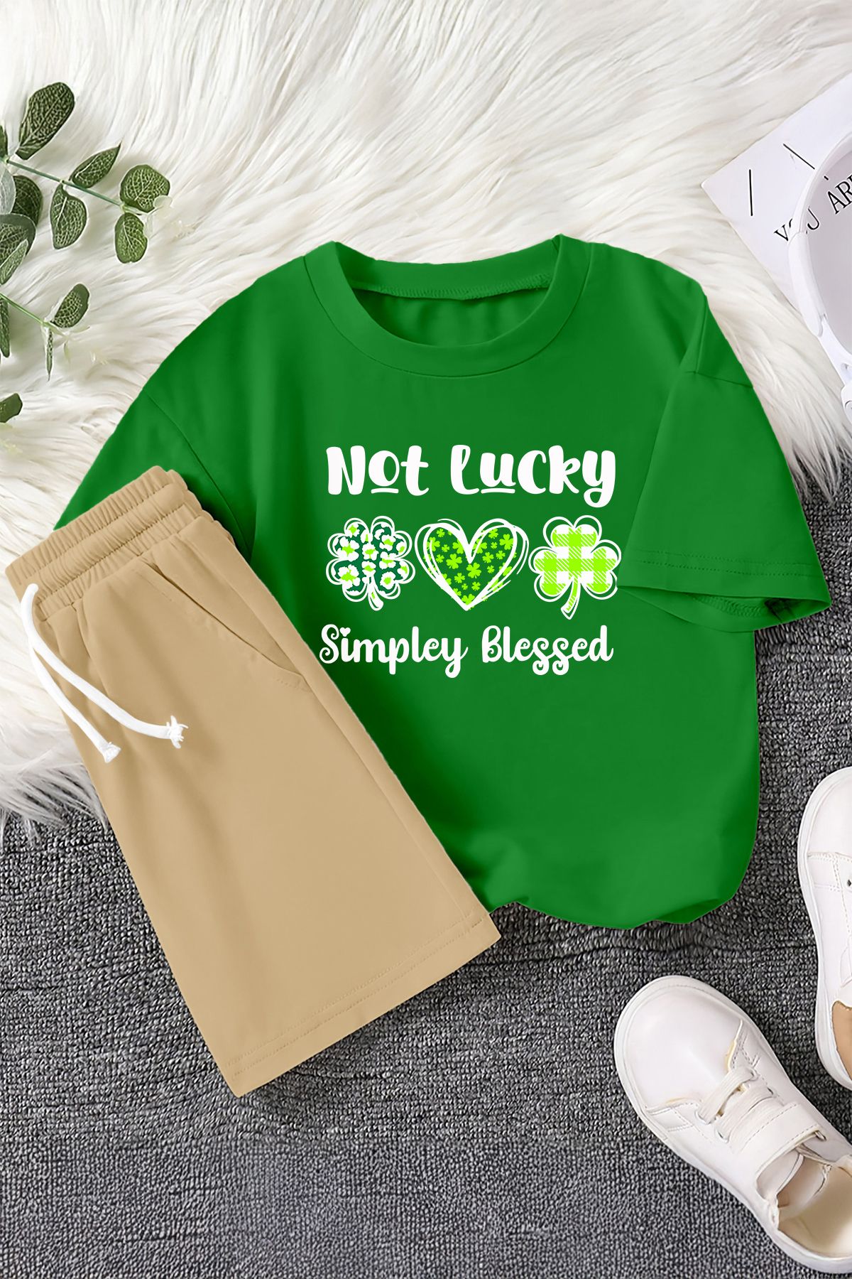 MYADA Premium Blessed Τυπωμένο Σετ 2 Τεμαχίων Για Παιδιά 23451 für Kids Unisex - 5–6 years