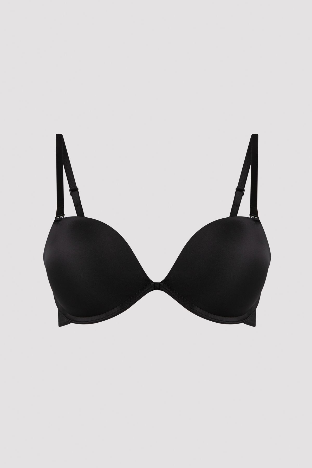 Penti-Μαύρο σουτιέν με επένδυση Wowbra Push Up 6
