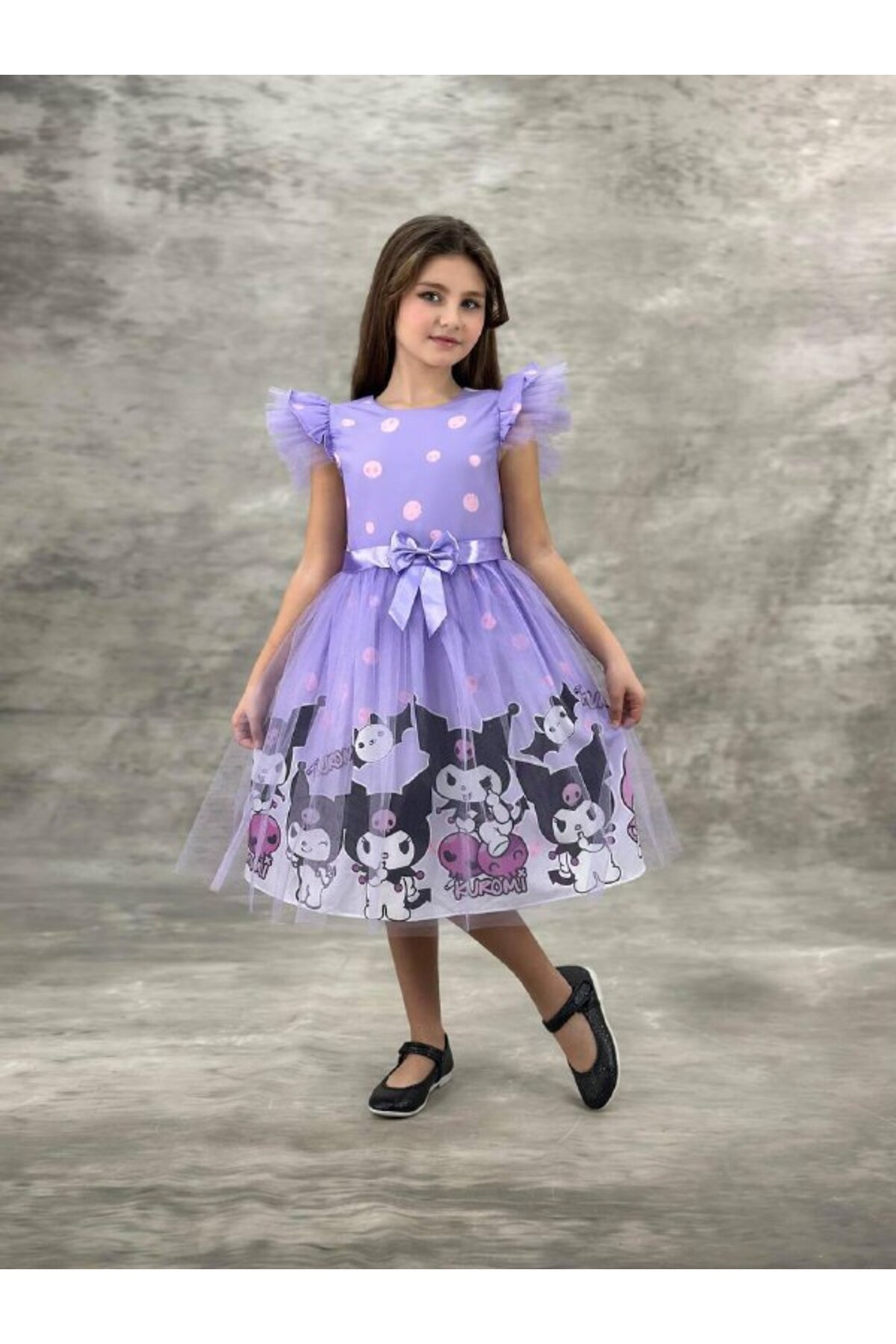 Little Pumpkin Tüllü Kuromi Çocuk Elbise, Kuromi Doğumgünü Elbise