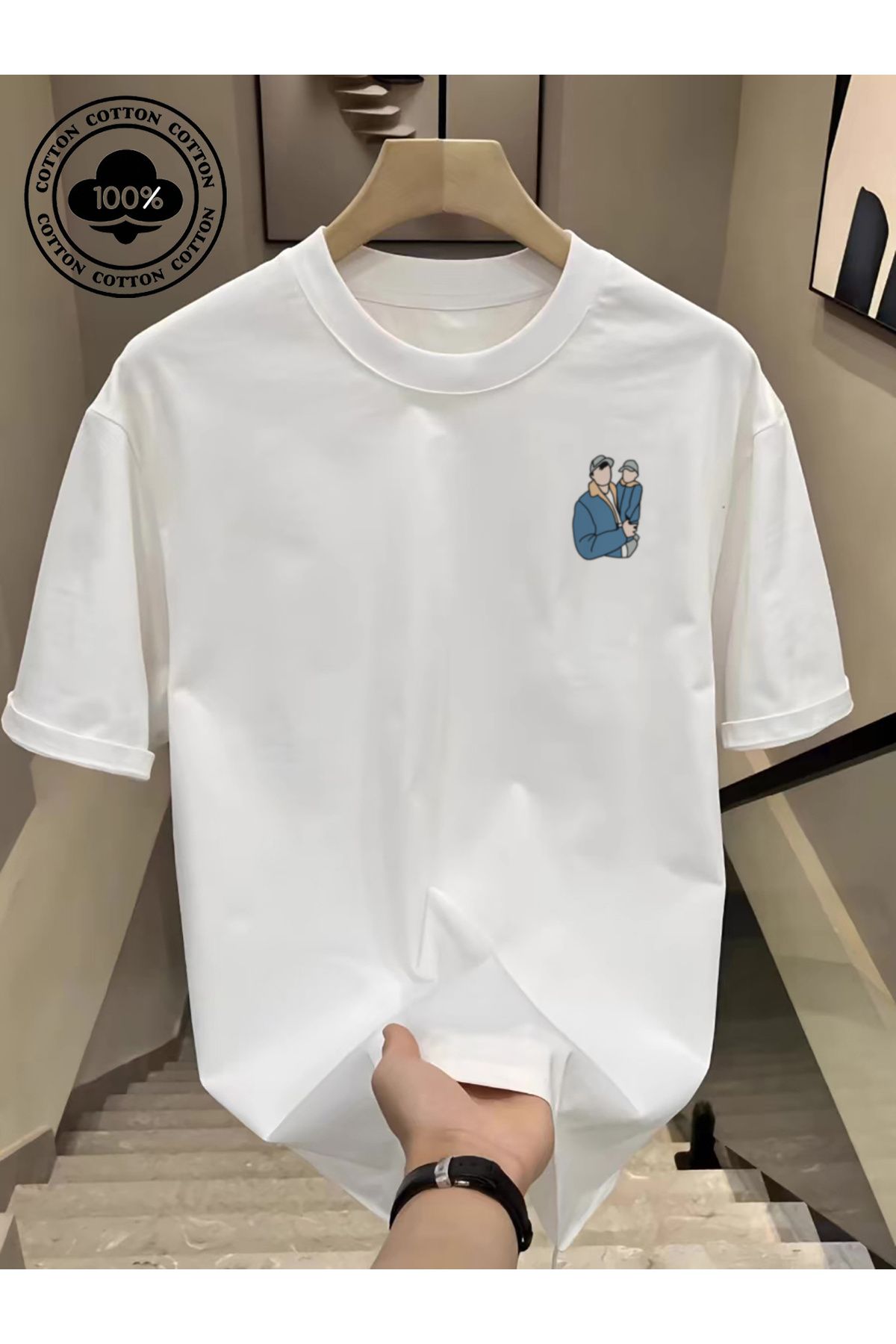 Jakinta Outdoors Unisex Baskılı Tişört Standart Kalıp, Pamuk-Polyester Kumaş, Renk Seçenekli