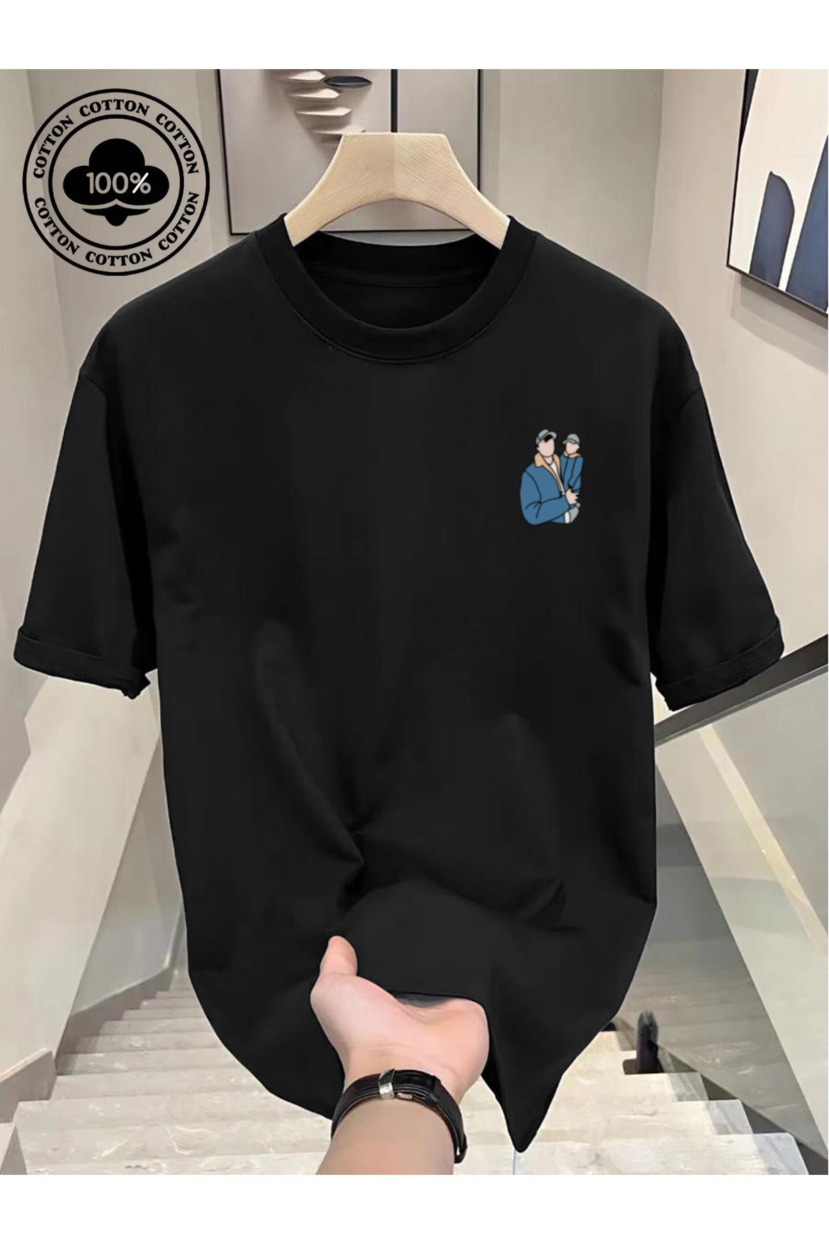 Jakinta Outdoors Unisex Baskılı Tişört Standart Kalıp, Pamuk-Polyester Kumaş, Renk Seçenekli