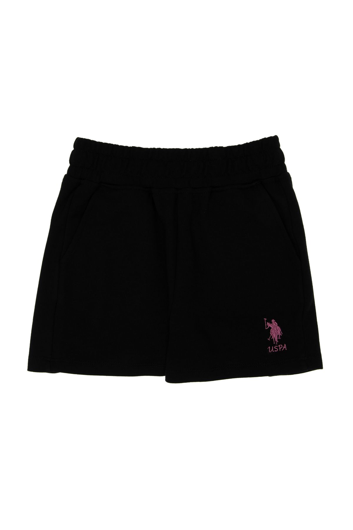 U.S. Polo Assn. Kız Çocuk Siyah Örme Şort 50306279-VR046