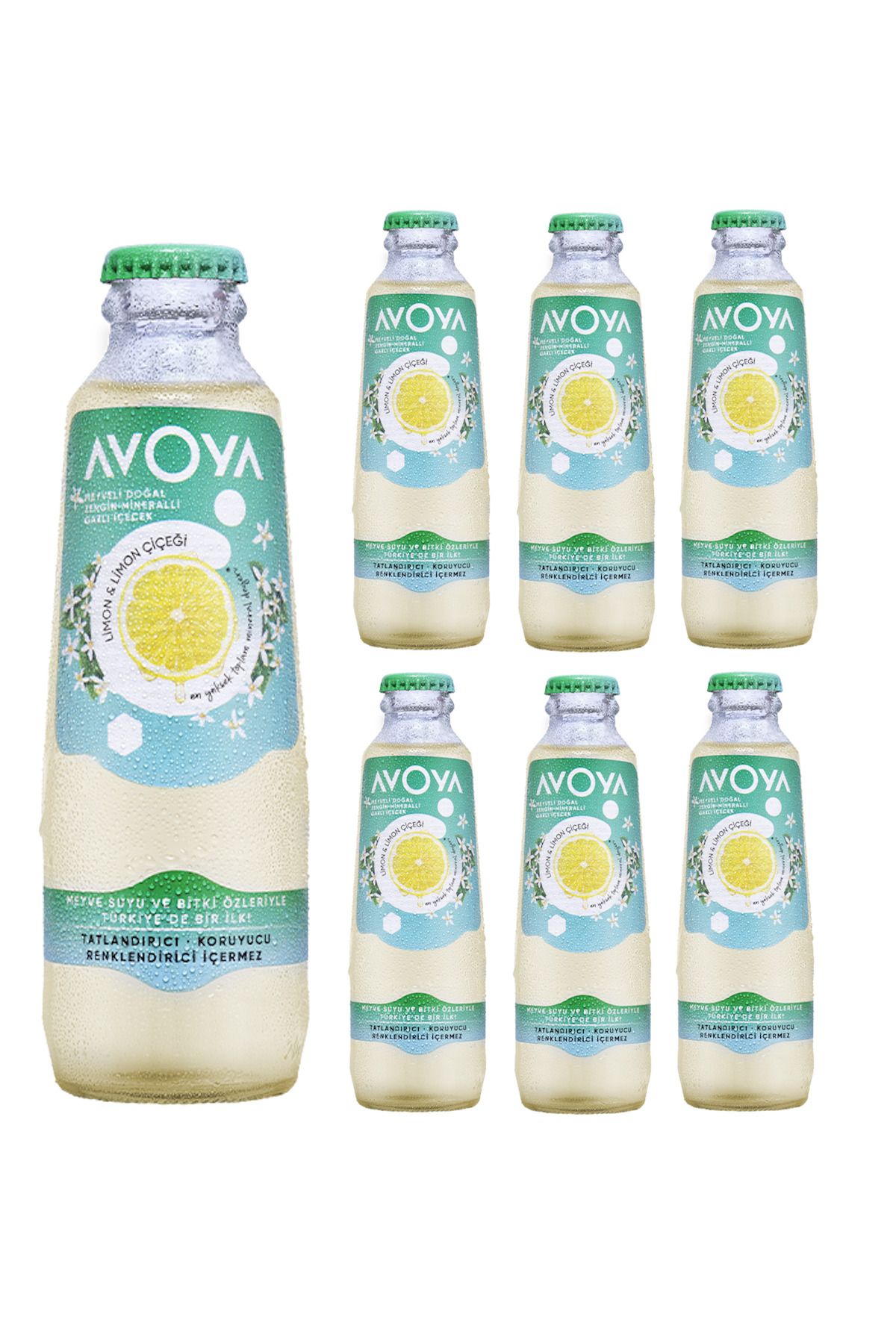 AVOYA 6'LI LİMON VE LİMON ÇİÇEĞİ MADEN SUYU 200 ML