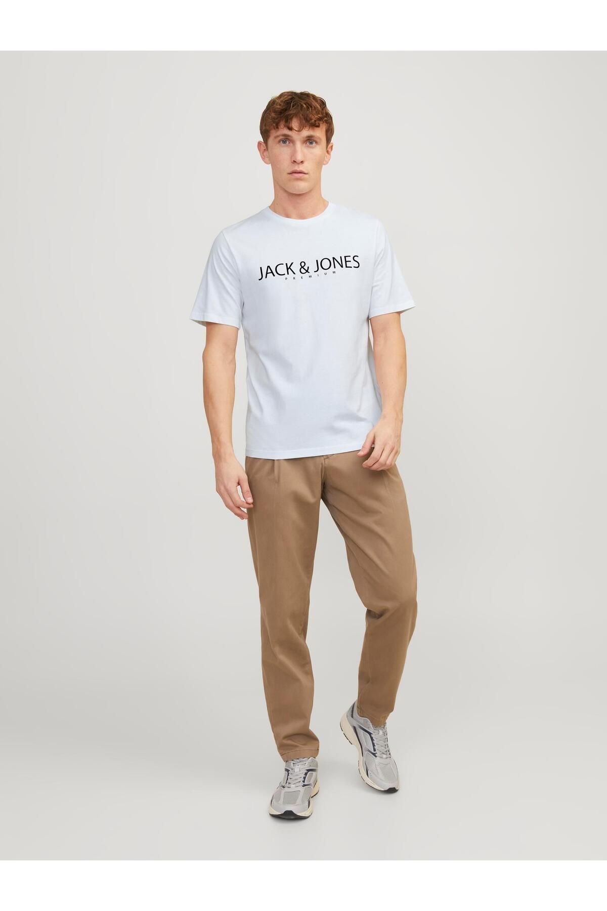 Jack & Jones-Jprblajack Ss Tee Crew Neck Fst Ln Men's White T-Shirt - 12256971 7