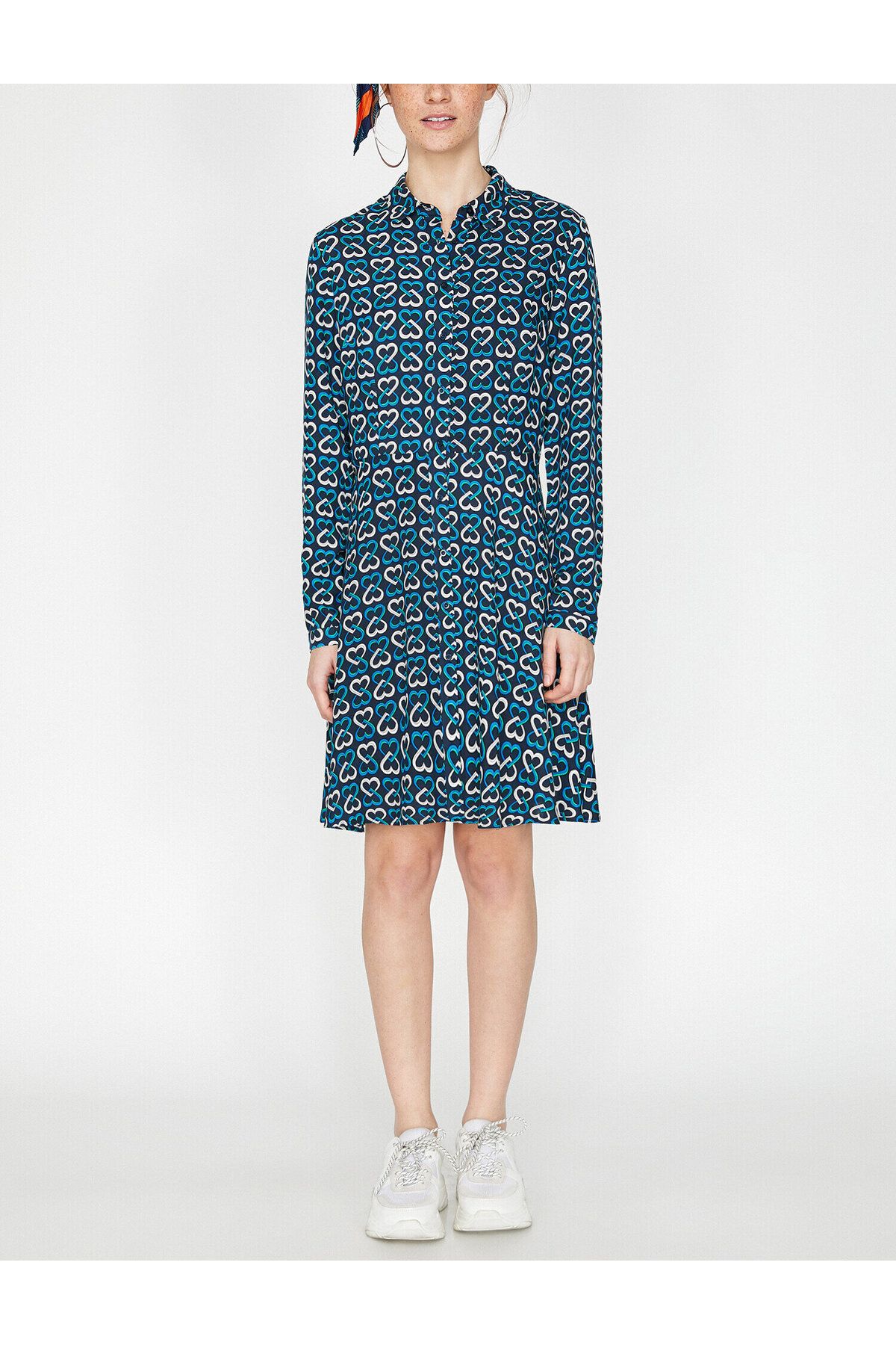 Koton-Women's Navy Blue Dress 9YAL88135IW 4