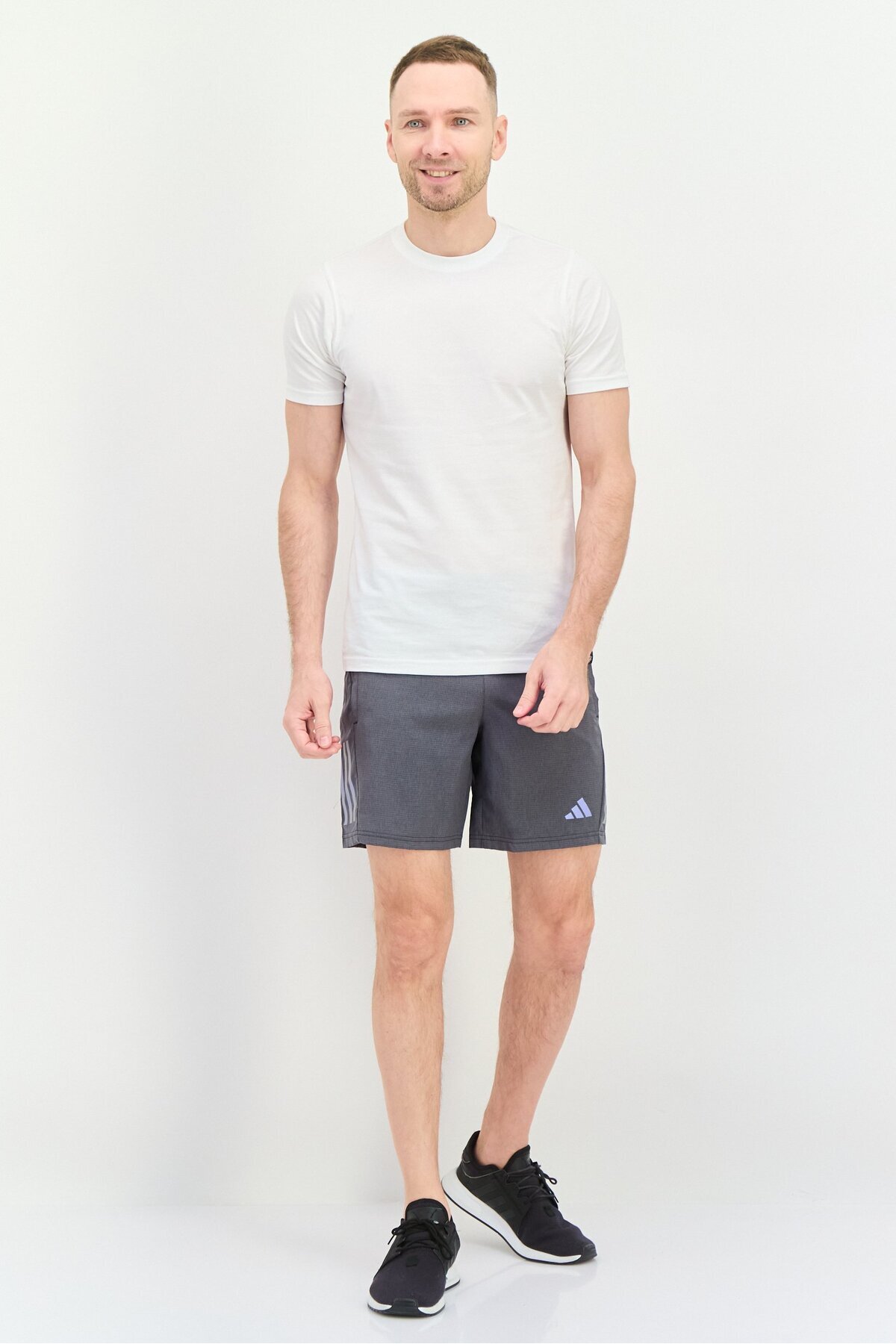 adidas-Men Sportswear Fit 7 Inseam Running Shorts, Grey 4