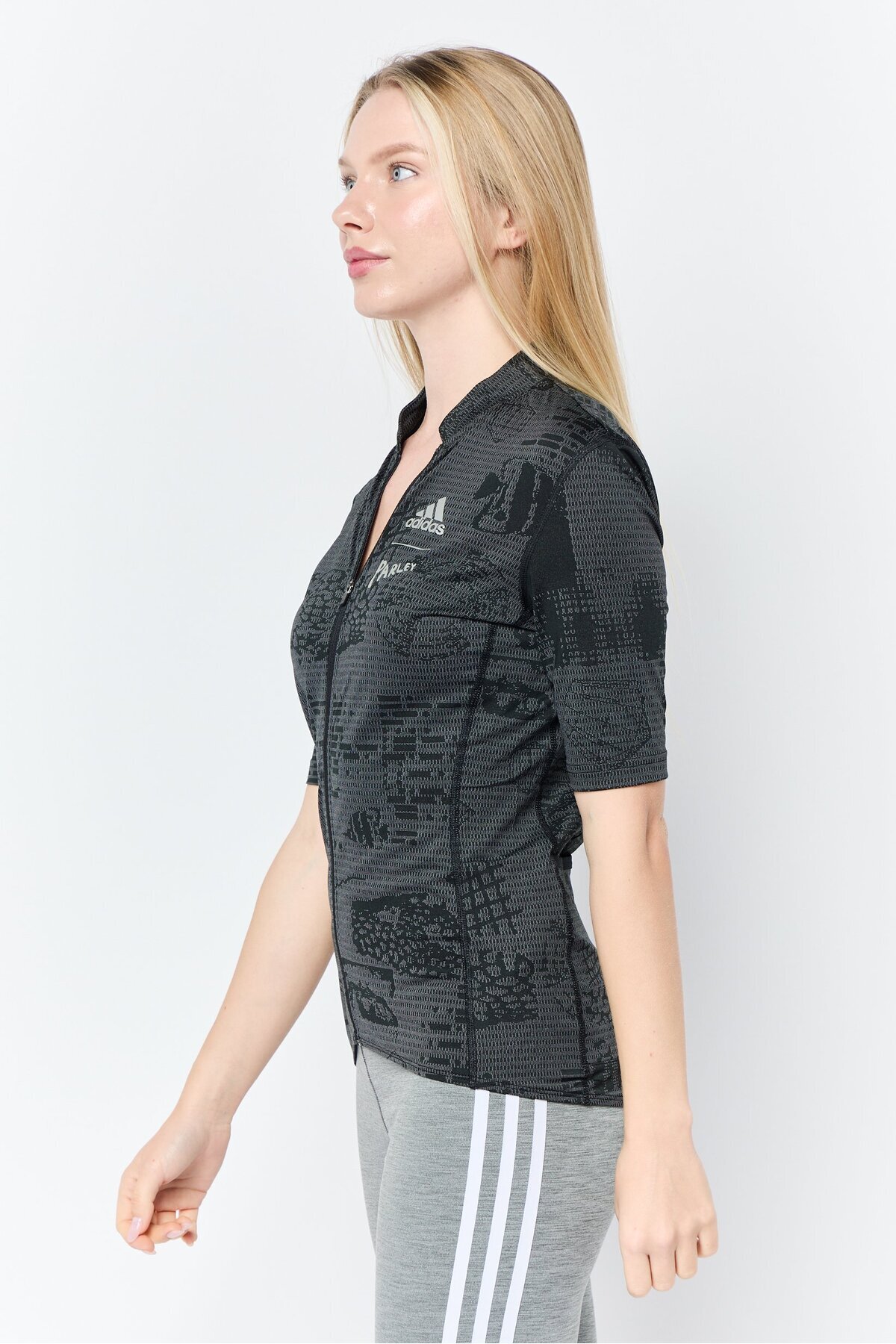 adidas-x Parley Women Sportswear Fit Short Sleeves Cycling Jersey, Grey 4