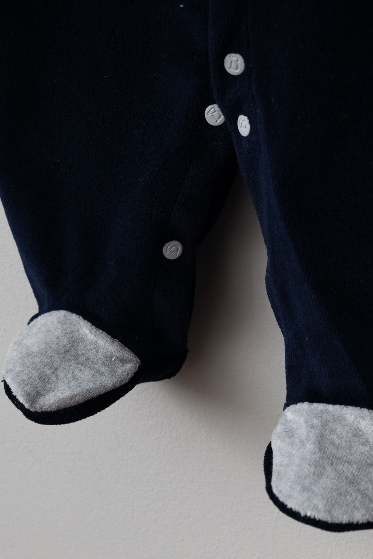 Bebitof-Paris Roman Direction Patterned Cotton Baby Velvet Jumpsuit 4