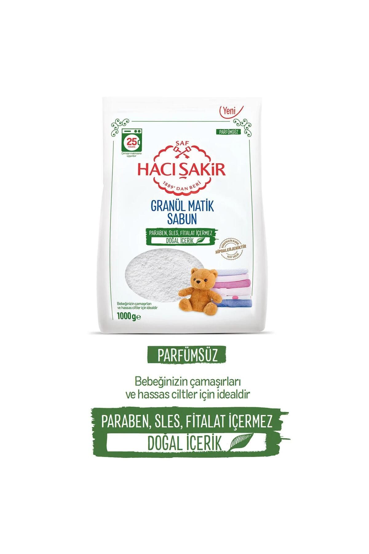 Hacı Şakir Granül Matik Bebekler Ve Hassas Ciltler Için Çamaşır Deterjanı 1000 gr 2 Adet fotoğrafı 3 (önizleme)