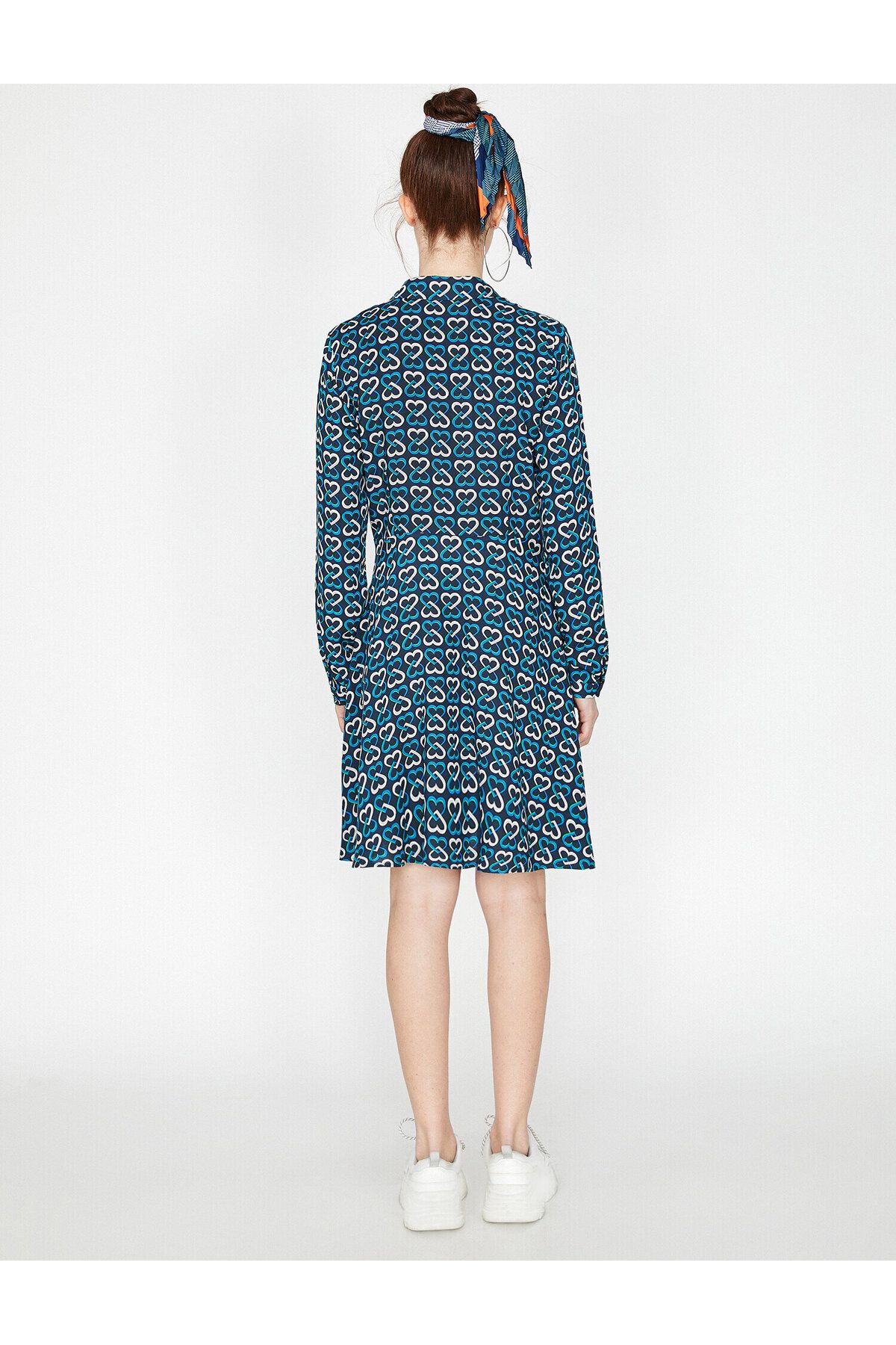 Koton-Women's Navy Blue Dress 9YAL88135IW 5