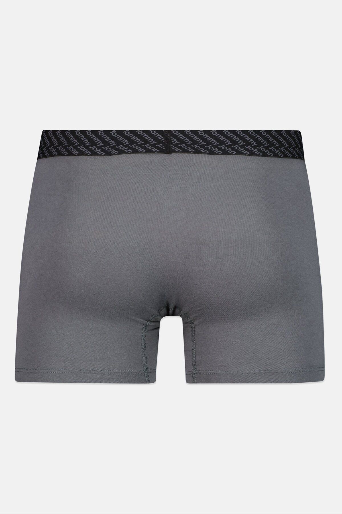 Tommy John-Men 2 Pieces 4 Inseam Brand Logo Boxer Briefs, Navy/Grey 3
