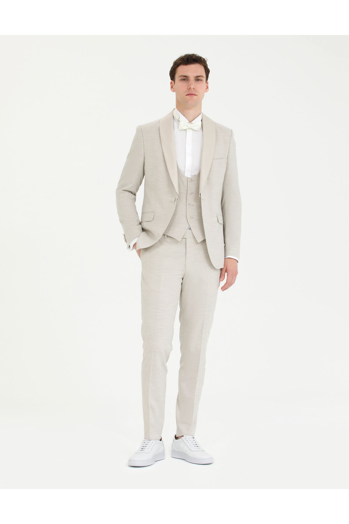 Pierre Cardin Bej Ex. Slim Fit Smokin 50268518-VR011