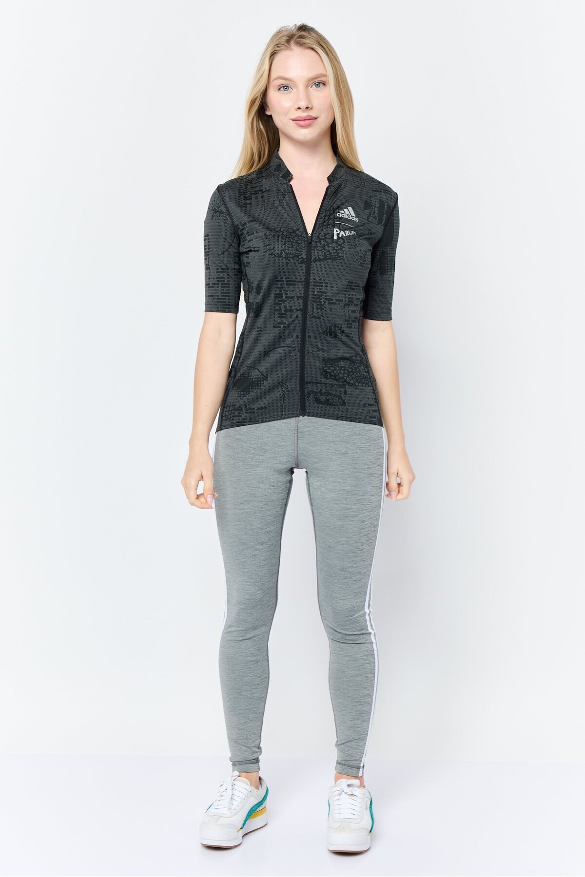 adidas-x Parley Women Sportswear Fit Short Sleeves Cycling Jersey, Grey 2