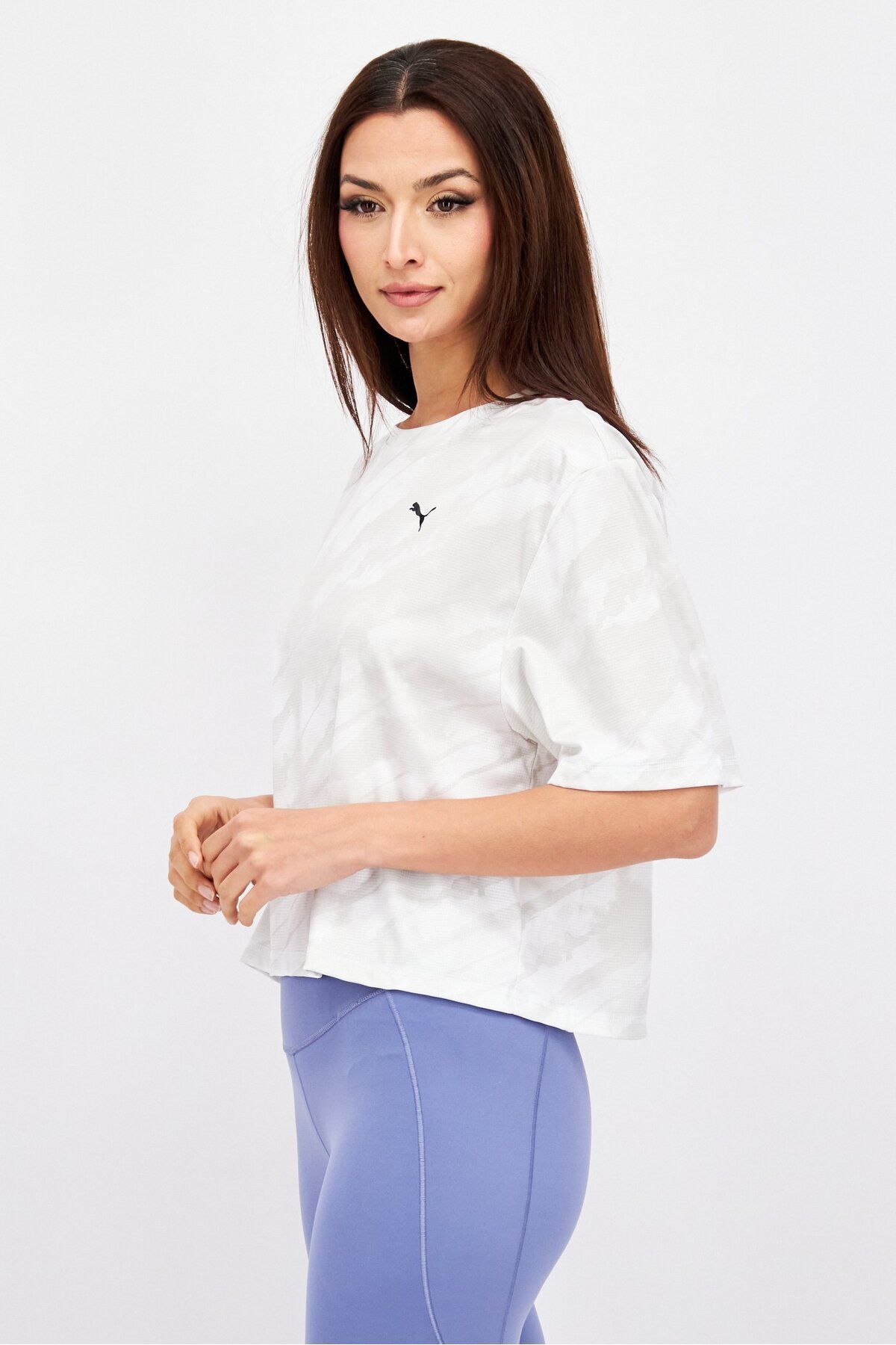 Puma-Women Sportswear Fit Training Top, White/Grey 2