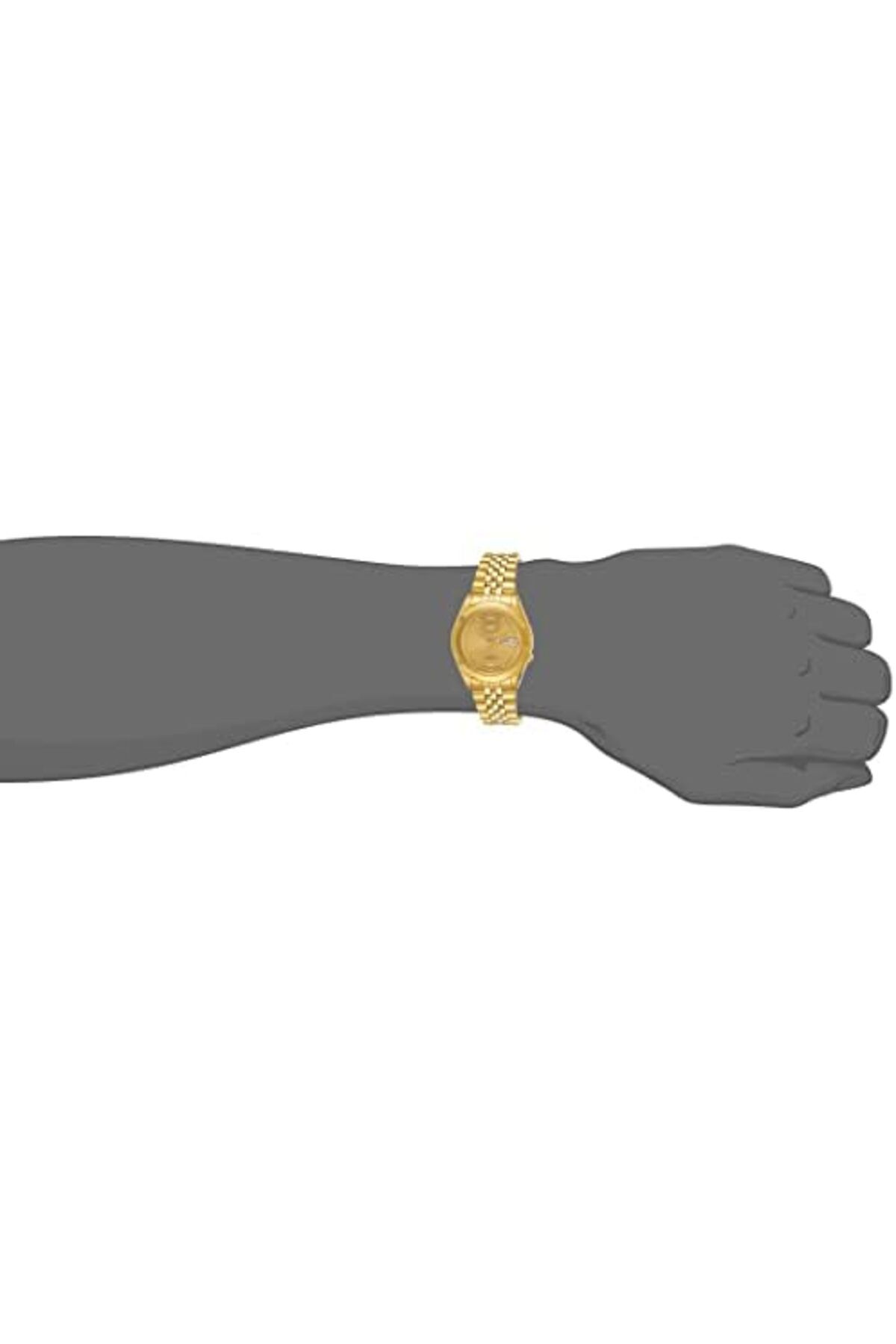 Seiko-5 SNXC50J5 Automatic Men's Watch Gold Dial, Gold-Tone Bracelet, 36mm, Day-Date Display 8