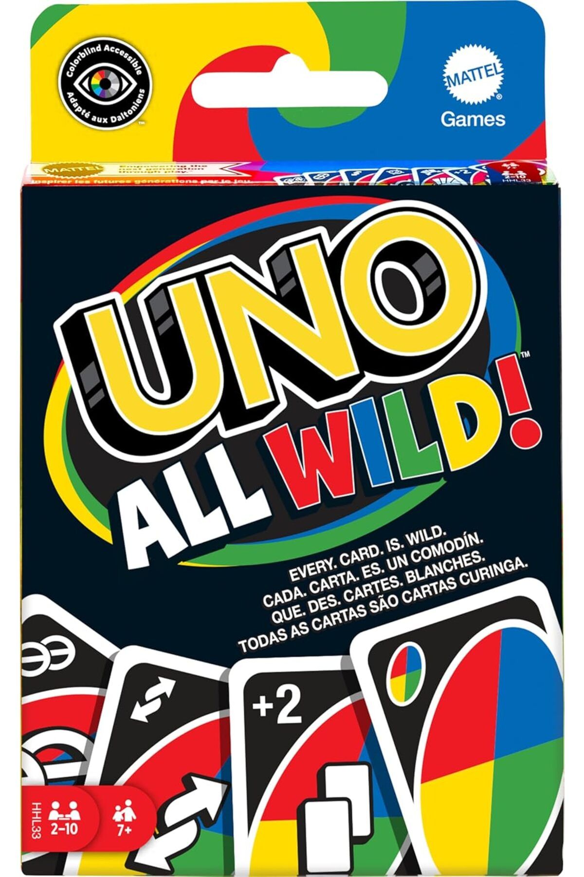 ÇAĞUR Dark Games UNO All Wild Kart Oyunu, 112 Kartlı, Çocuk, Aile ve Yetişkinler için Hediye, 7 Yaş v