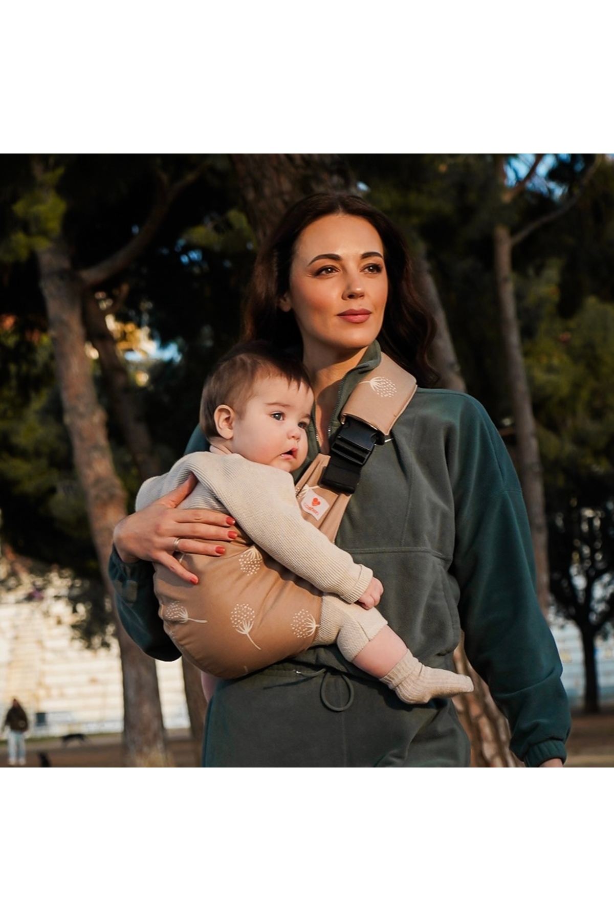coshen Bebek çocuk taşıyıcı portbebe sling 9 - 20 kg organik pamuk mocha fotoğrafı 4 (önizleme)