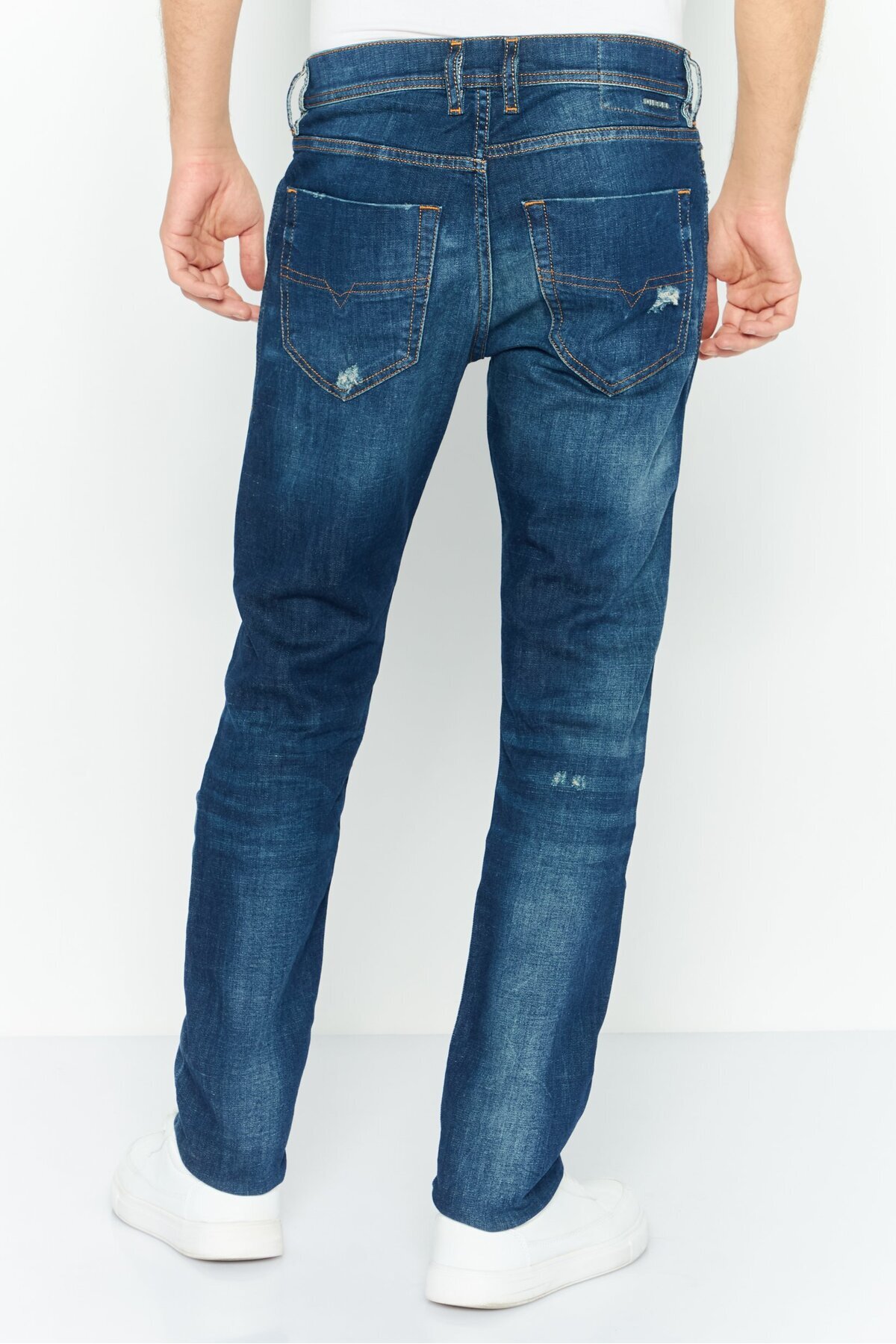Diesel-Men Slim Fit Tepphar Rip Stretchable Jeans, Blue 4
