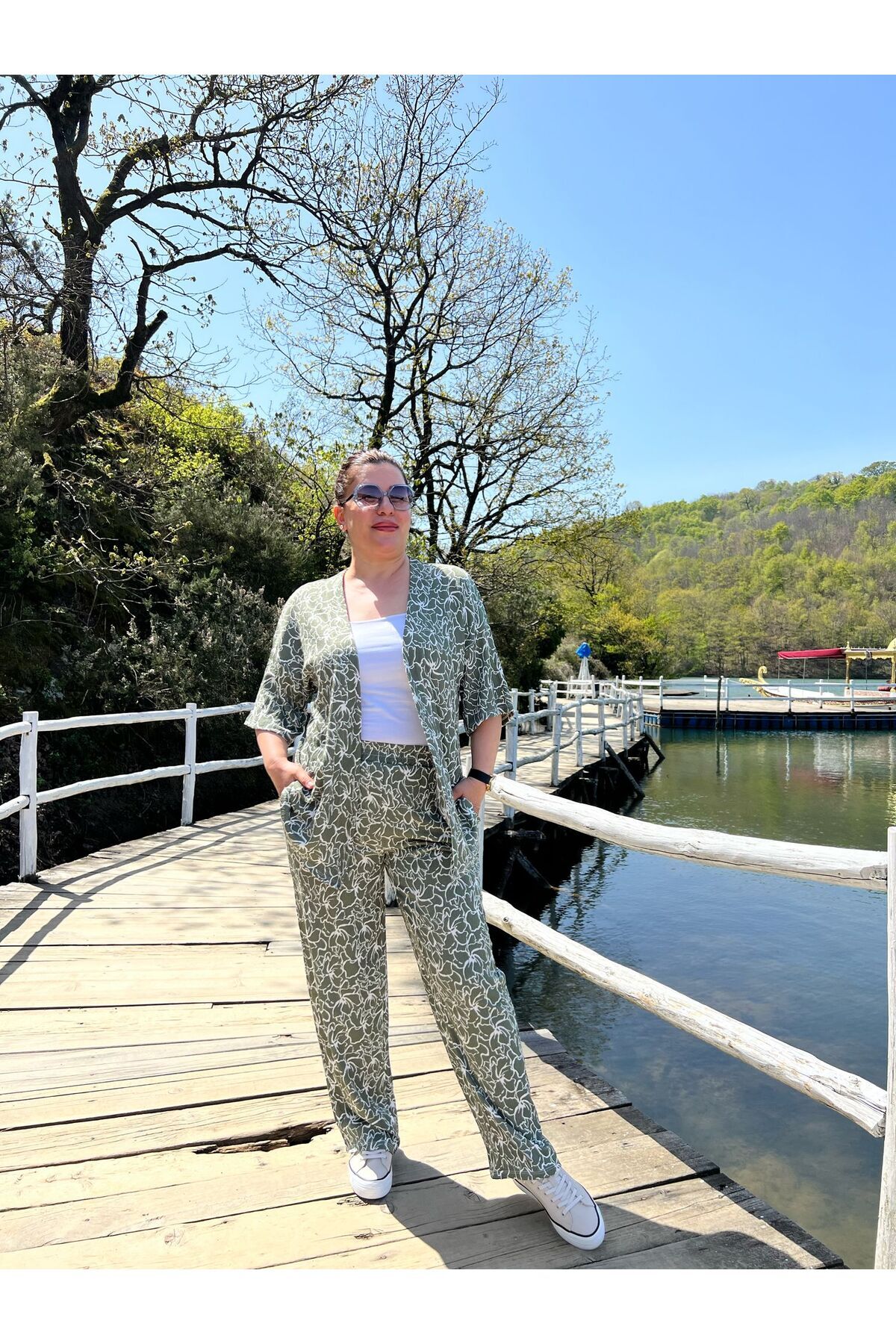 MJORA-Large Size Kimono & Pants Knitted Set 7