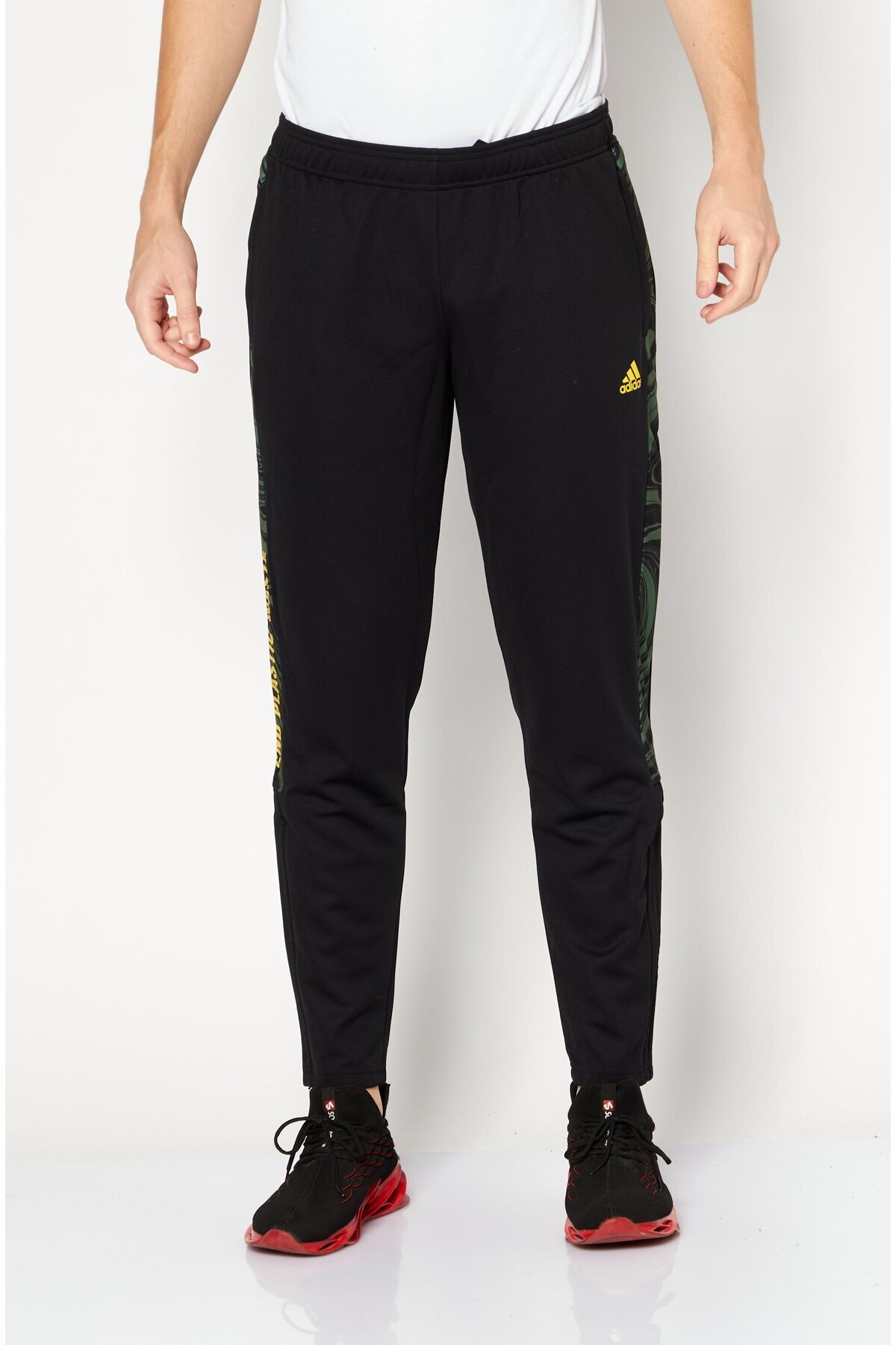 adidas-Men Sportswear Fit Training Pants, Black Combo 1