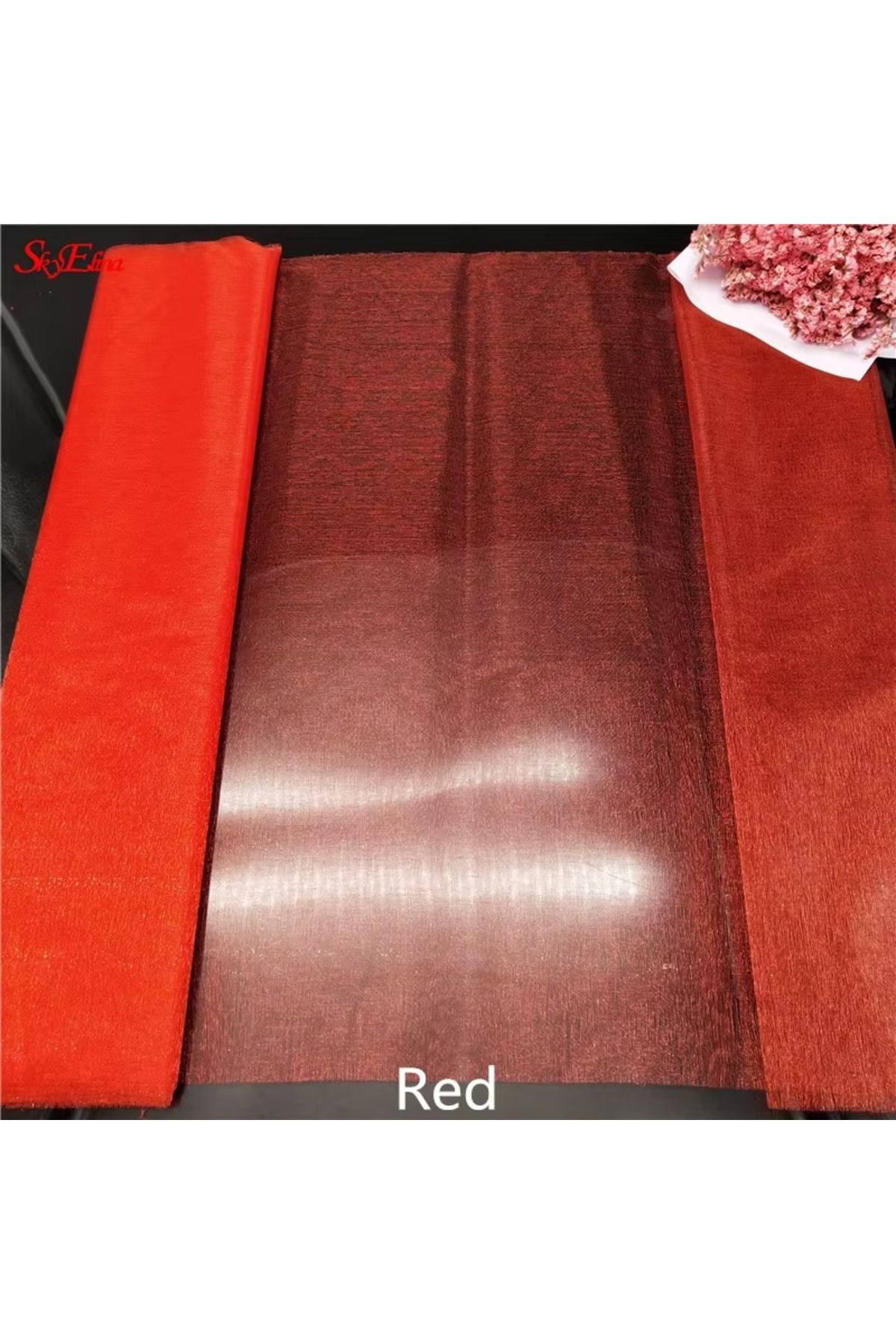 HOBİ Kristal Tül Gelin Damat Bohça Tülü Parti Süsleme Tülü Bohça Süsü Paket Süsü 1x3 Metre Boyutunda