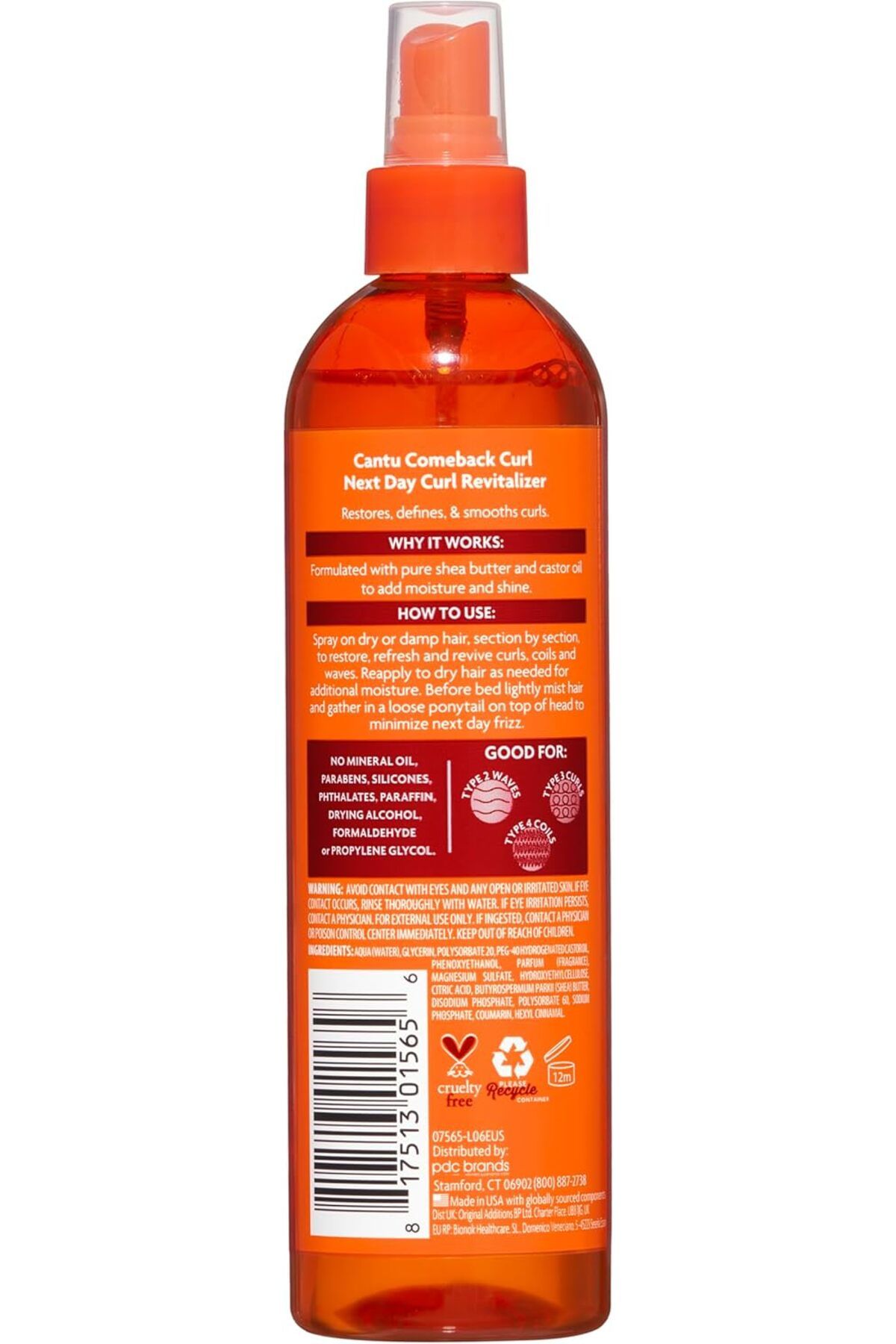 Cantu-Cantu Shea But Comeback Curl Next Day Curl Revitalizer 355ml 5