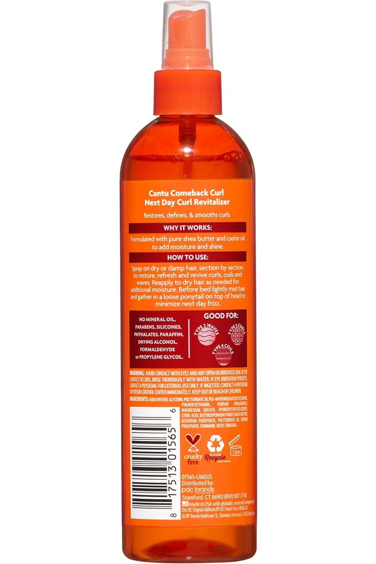Cantu-Cantu Shea But Comeback Curl Next Day Curl Revitalizer 355ml 3