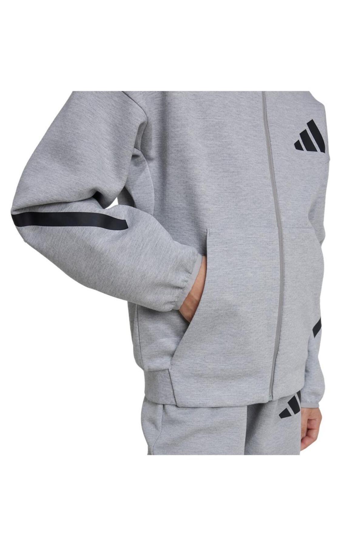 adidas Unisex Çocuk Gri Ceket J Z.N.E.FZ JI7548 fotoğrafı 5 (önizleme)