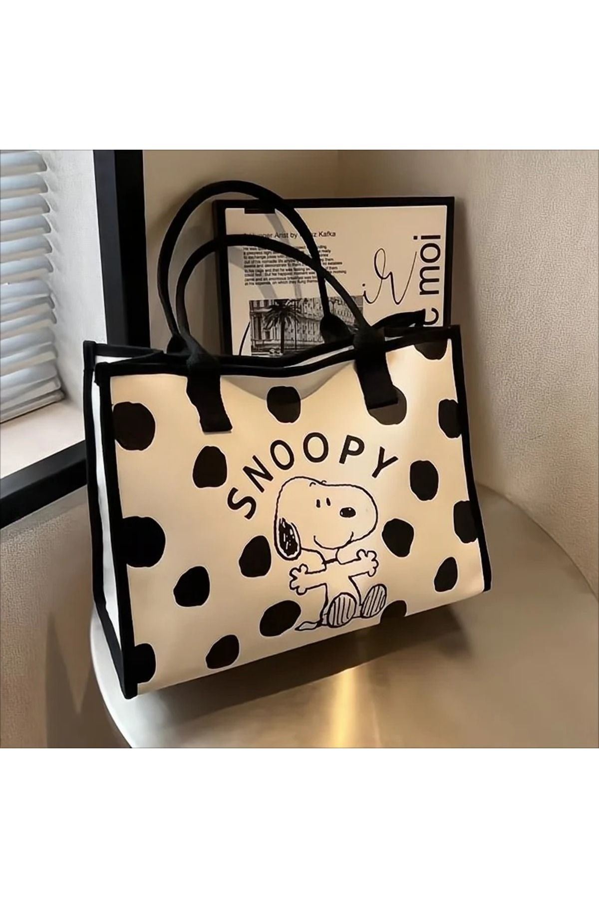 Choice-Snoopy Ms. Snoopy's new fashionable and personalized cartoon print simple and versatile large-capaci 1