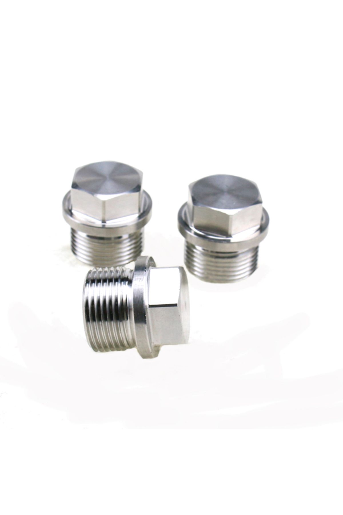 Choice-silver M18x1.5 Universal Steel Plating Nickel O2 Lambda Oxygen Sensor Connector Hexagon Plug Bung Au 3