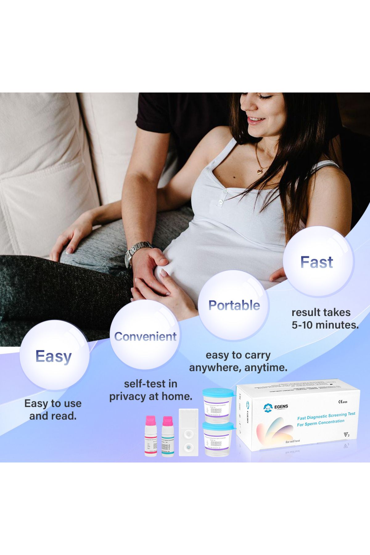 Choice-Fertility Home 2 Sperm Test Kit for Men|Indicates Normal or Low Sperm Count Convenient Accurate a... 2