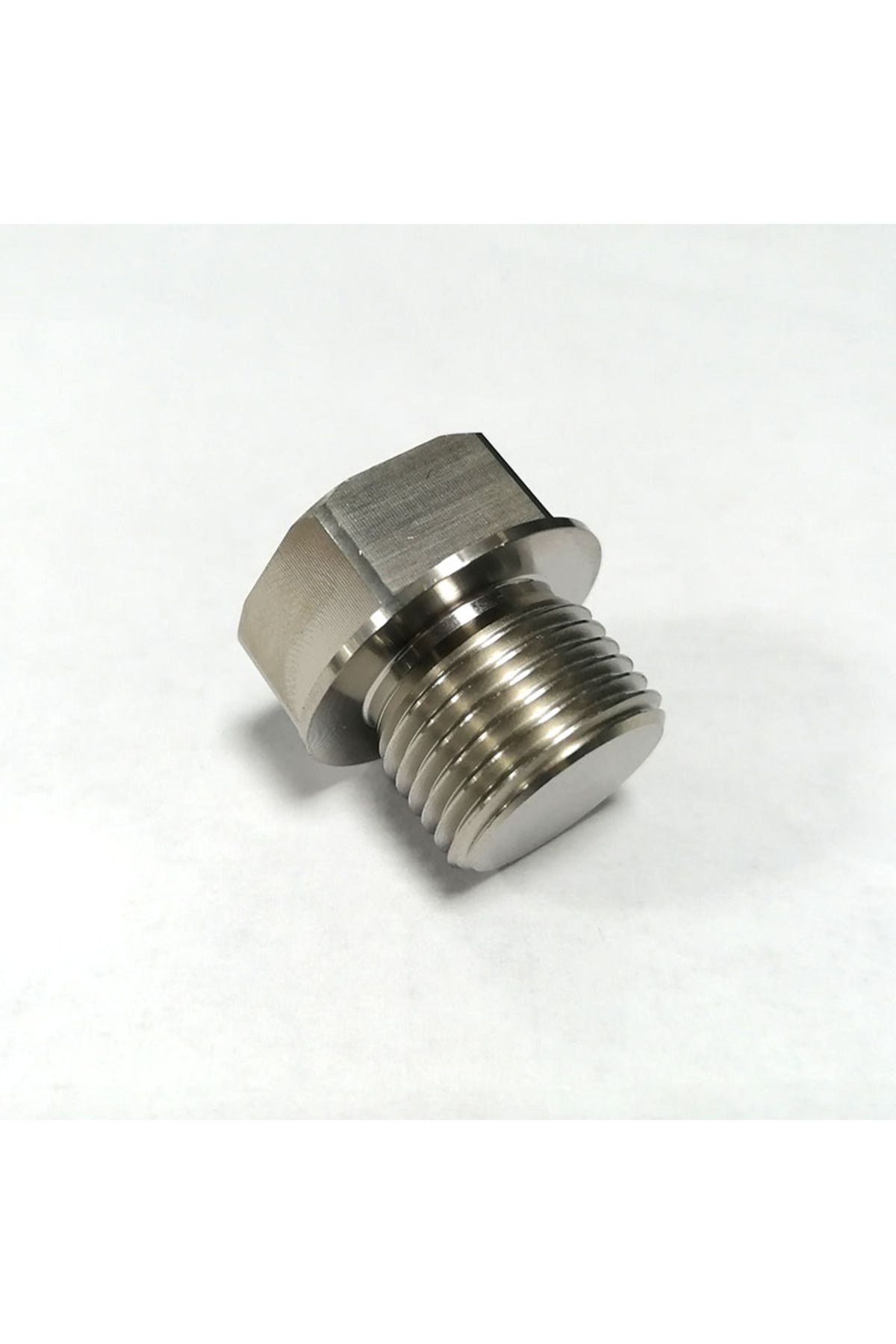 Choice-silver M18x1.5 Universal Steel Plating Nickel O2 Lambda Oxygen Sensor Connector Hexagon Plug Bung Au 7