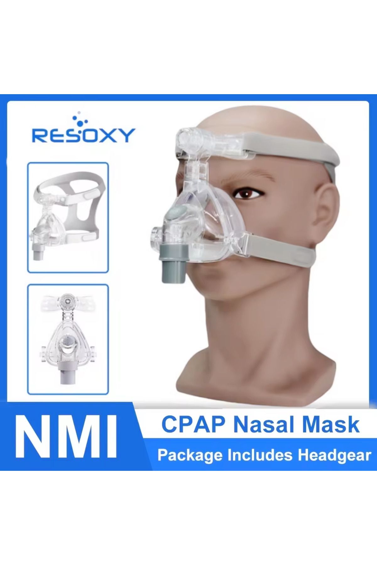 Choice-L Size(1PC) CPAP Nasal Mask NMI CPAP Mask with Headgear Silicone Cushion Anti snoring Sleep Apnea fo 8