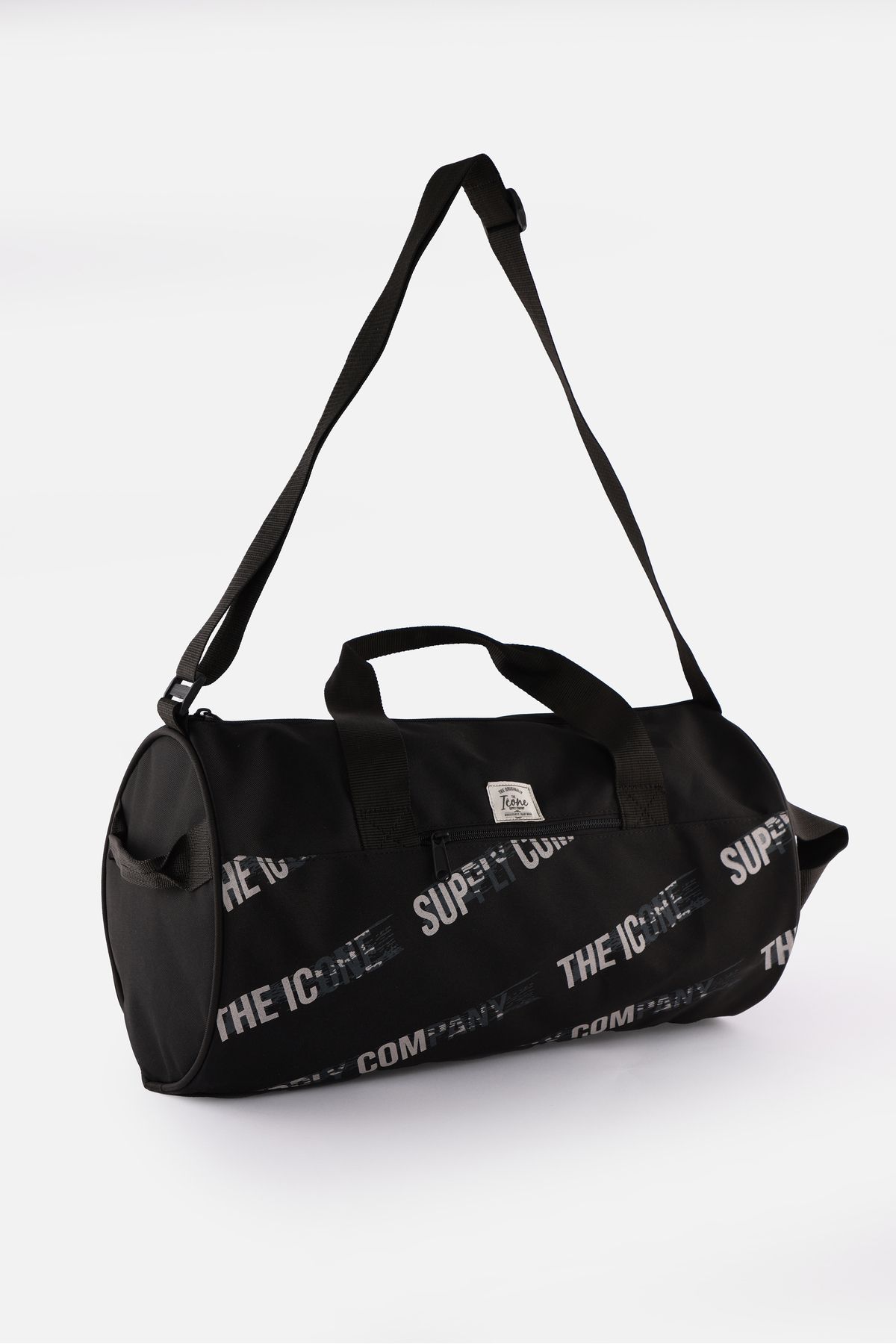 ICONE BAG-حقيبة رياضية للجنسين - موديل اسطواني، مطبوعة، جيب، مقبض وحزام قابل للتعديل 5