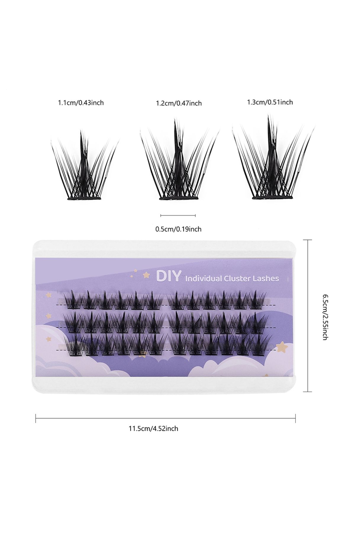 Choice-C Individual Lashes Curly Wispy Lash Clusters Little Devil Style Add Natural Volume Thin Band DIY L. 3