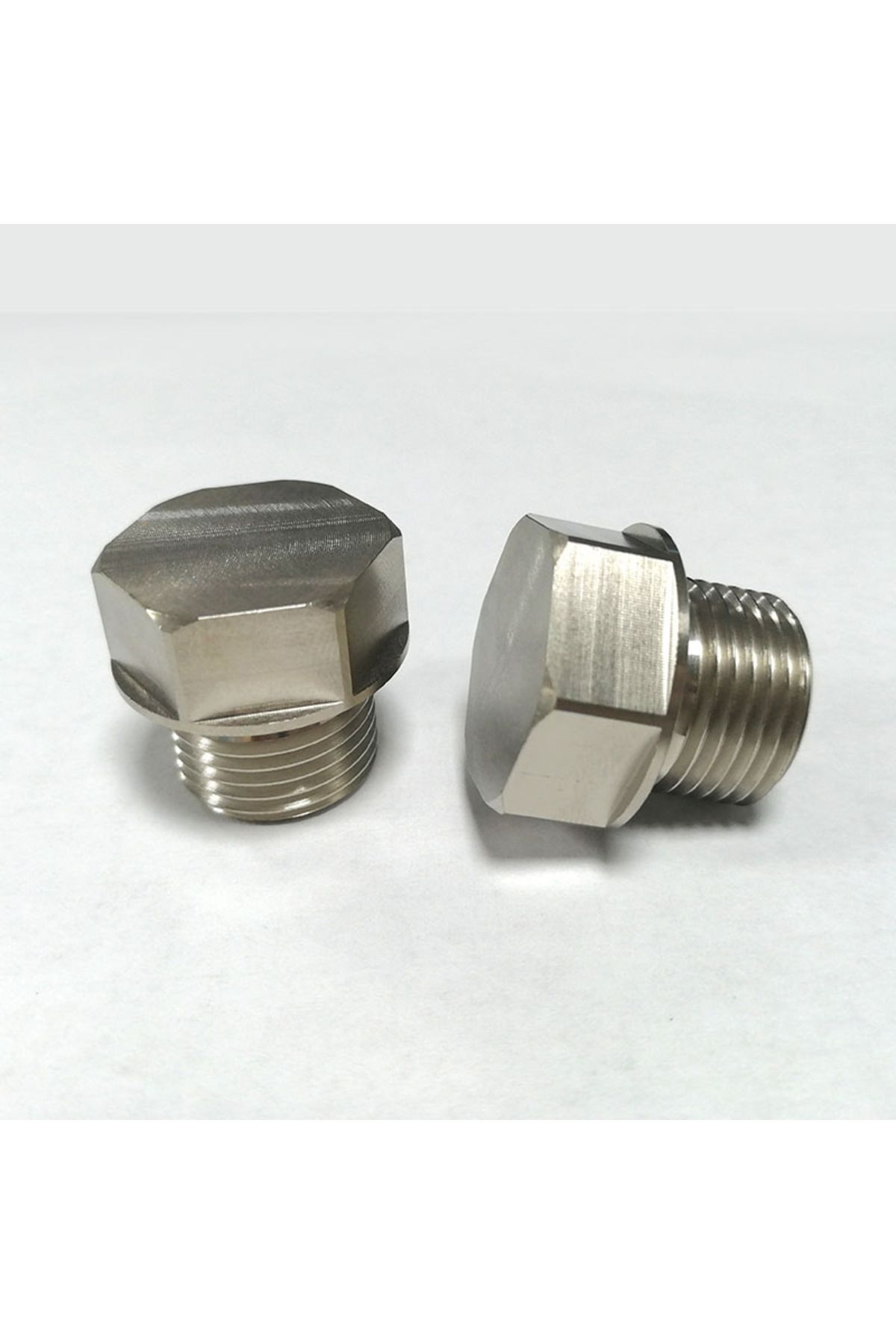 Choice-silver M18x1.5 Universal Steel Plating Nickel O2 Lambda Oxygen Sensor Connector Hexagon Plug Bung Au 6