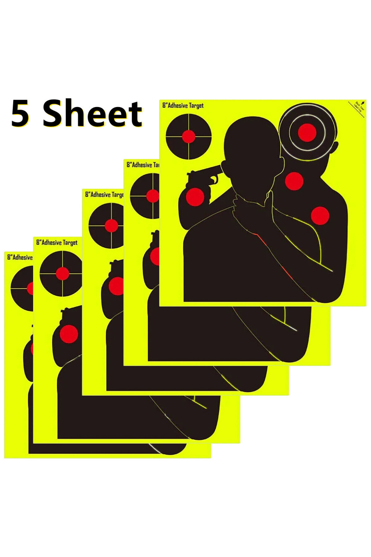 Choice-NZ4-5PCS 5/10/20PCS 8 Inch High Visibility Adhesive Shooting Target Stickers Reactive Hunting Shoot 1