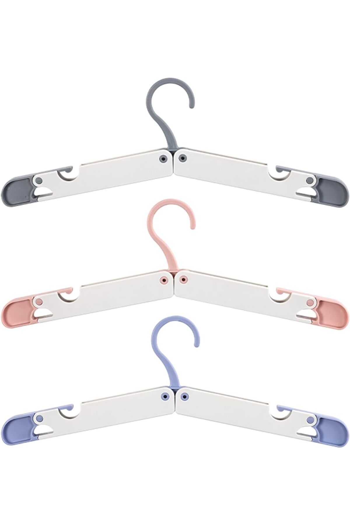COOYA-3 Pack Foldable Hangers,Durable,High Load-Bearing Capacity,Non-Slip,for Tops,Pants,Skirts,Coats 1
