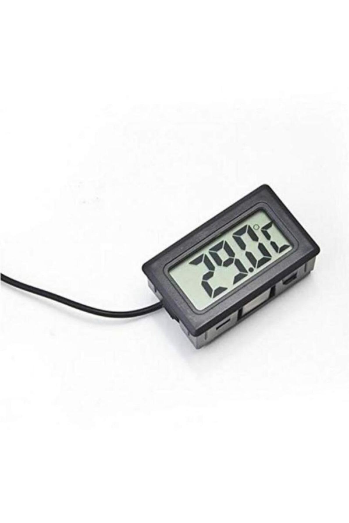 Generic-Digital Refrigerator Thermometer With LCD Display Black 2