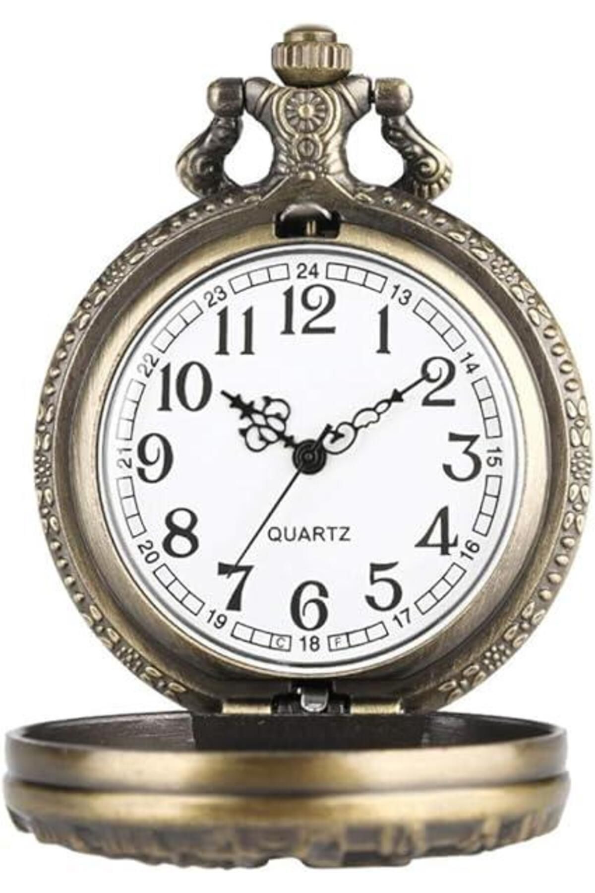 valkyrie-Vintage Life Tree Motif Retro Boxed Chain Clock - Pocket Clock 2