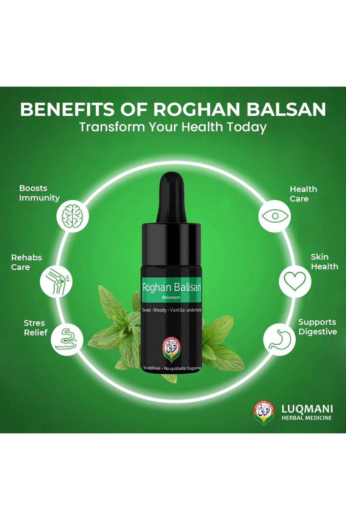 LUQMAN-Roghan Balsan , Balsan Extract , Balsan Oil Pure 3ml Balsamum 3