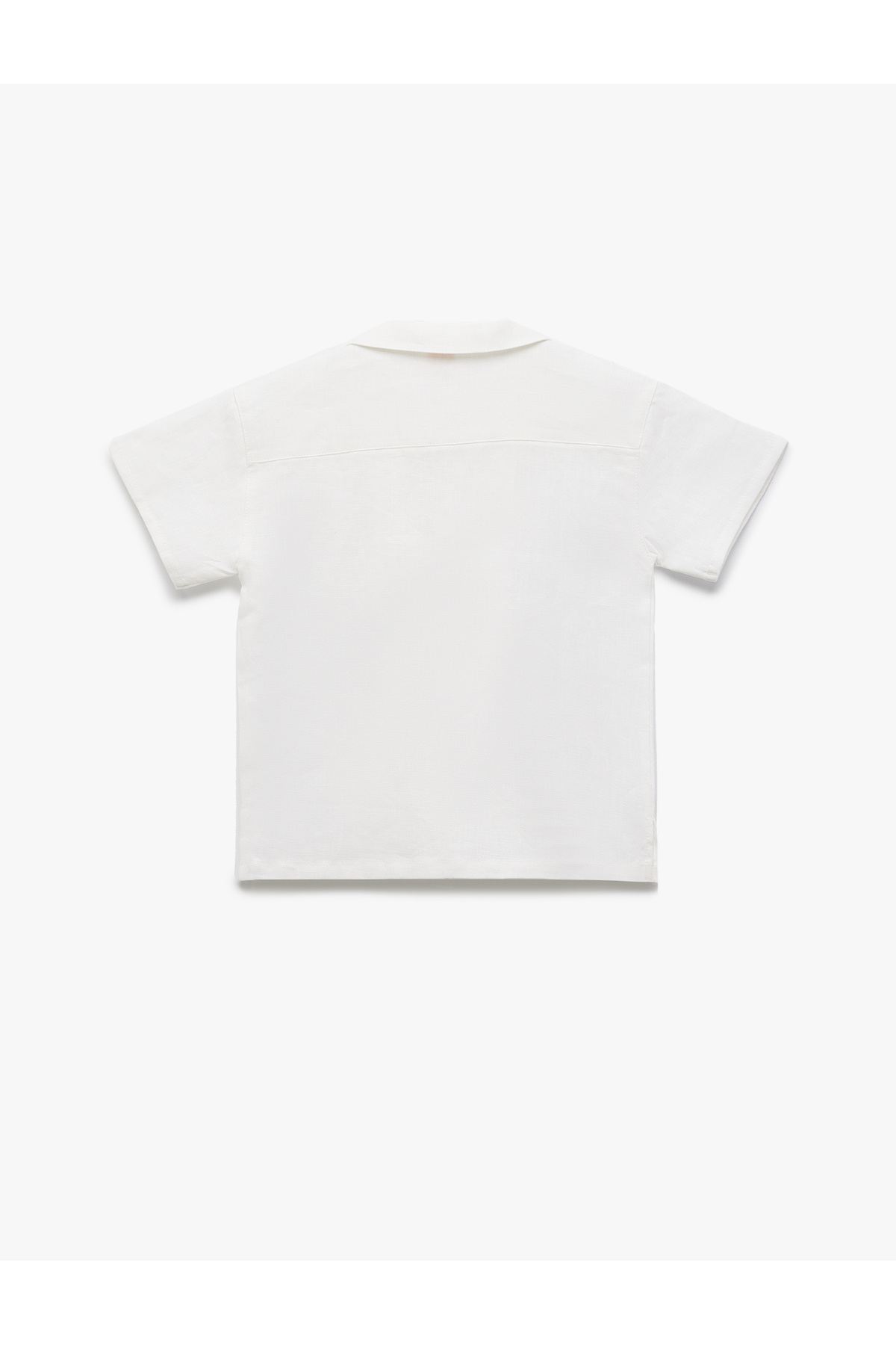 Koton Cep Detaylı Kısa Kollu Keten Gömlek fotoğrafı 2 (önizleme)