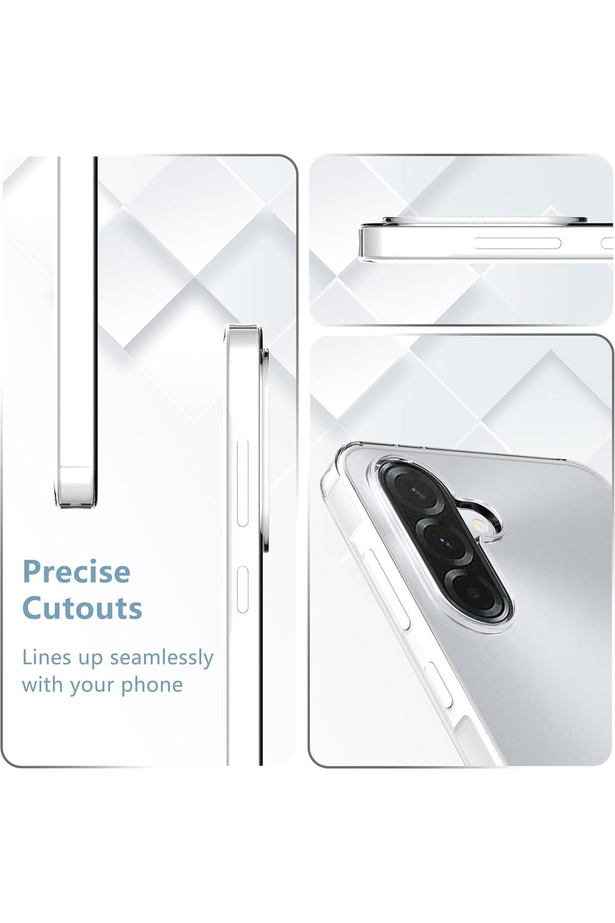 AWH-جراب شفاف لهاتف Samsung Galaxy A36 5G مع واقي مدمج لعدسة الكاميرا 2